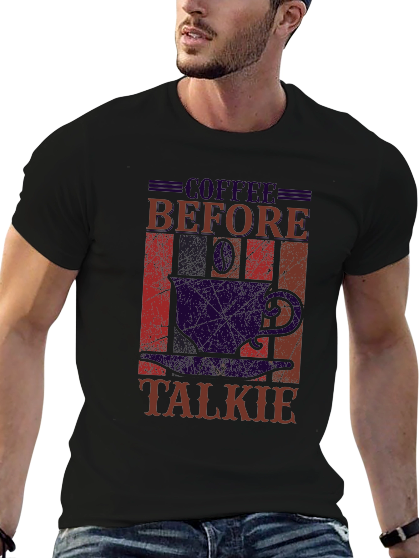 Coffee Before Talkie Black Graphic Tee