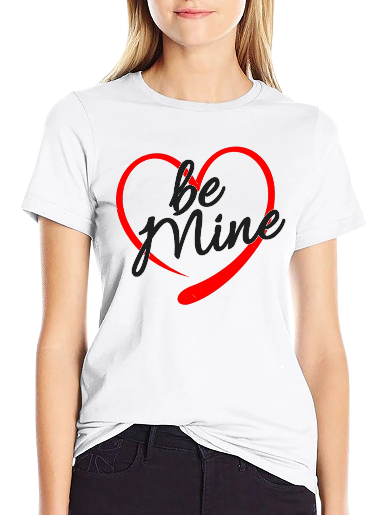 Be Mine Heart Graphic T-Shirt - Valentines Day