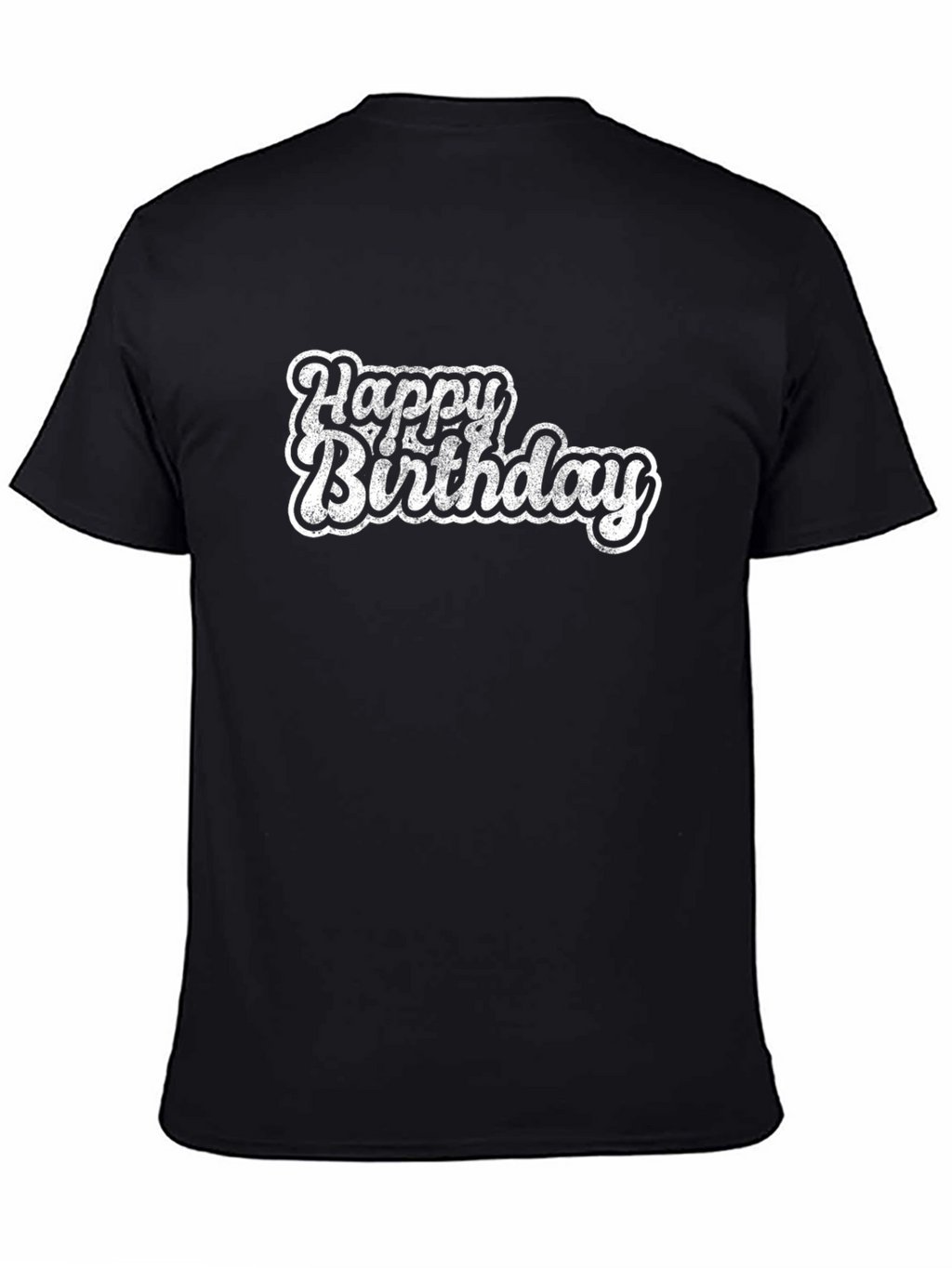 Happy Birthday Graphic Tee - Black