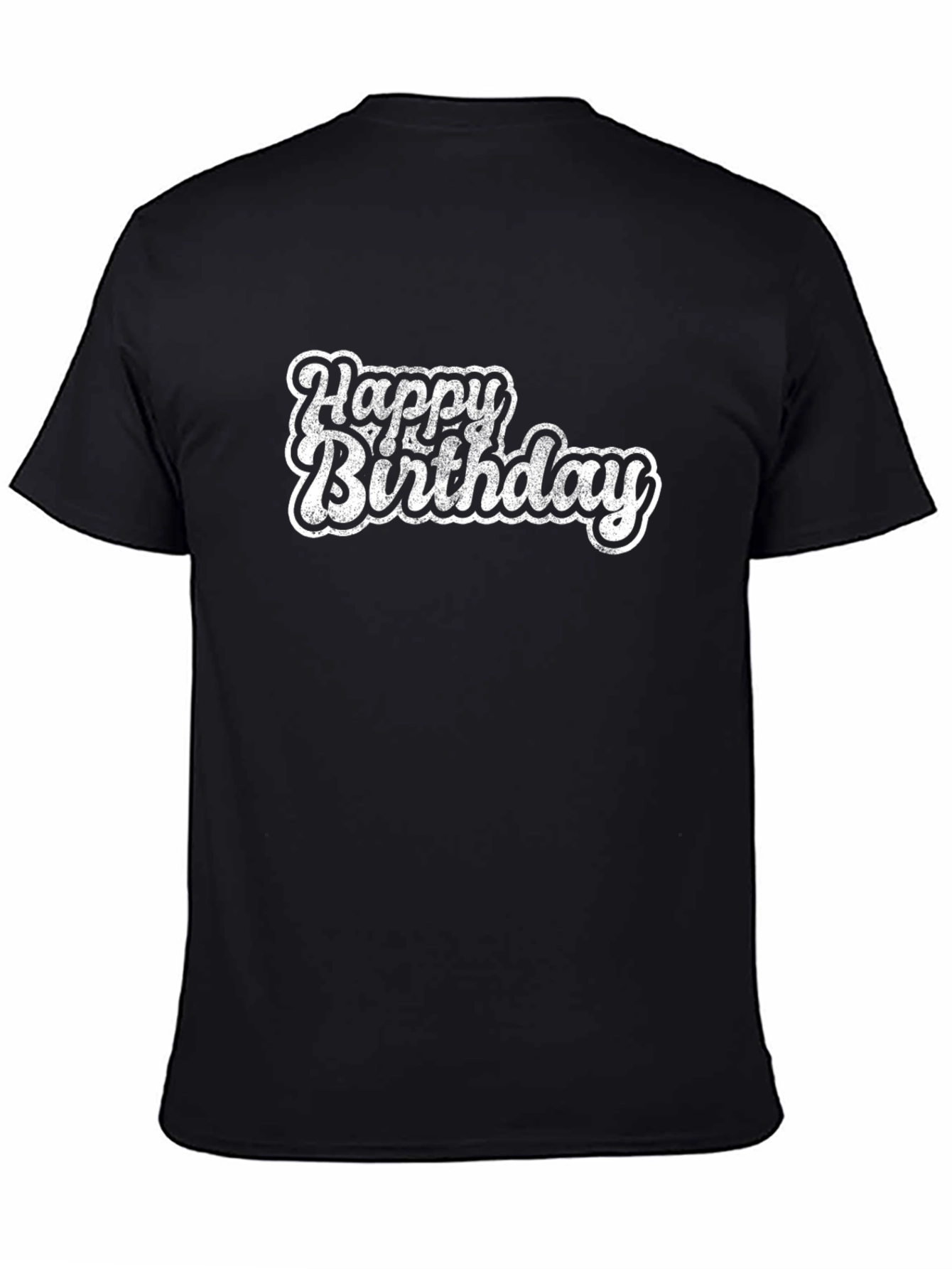 Happy Birthday Graphic Tee - Black