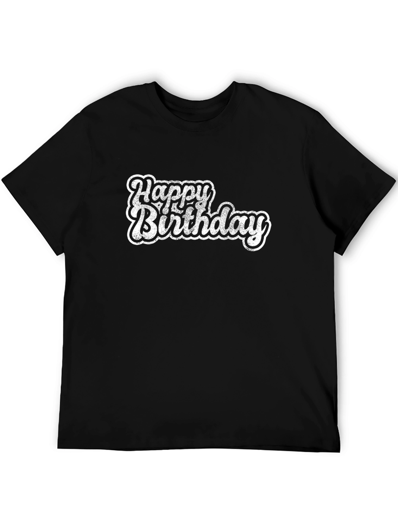 Happy Birthday Graphic Tee - Black