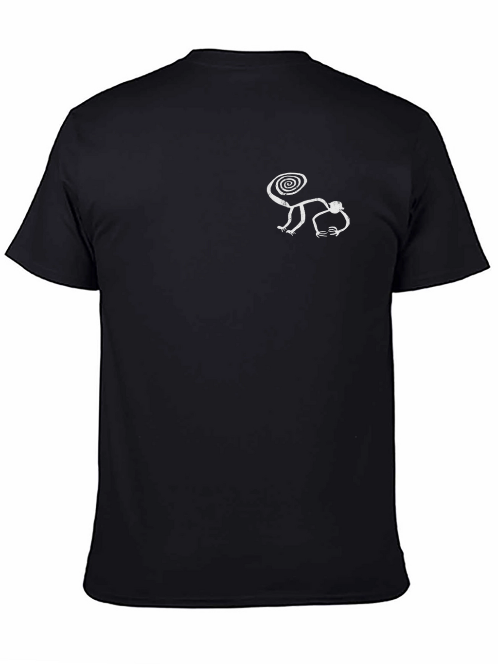 Black Tee with Monkey Design