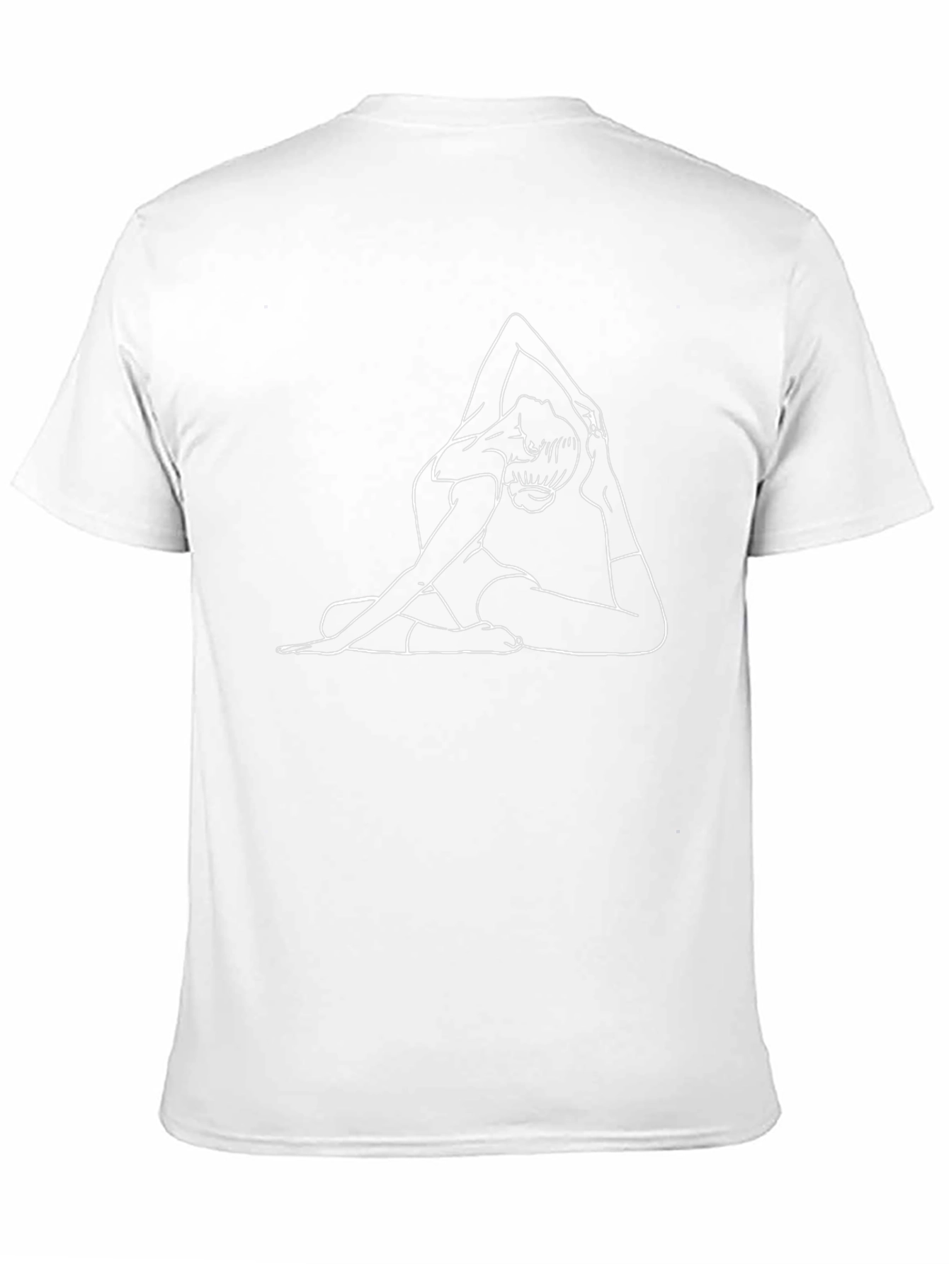 Yoga Pose Graphic Tee - Black Cotton T-Shirt