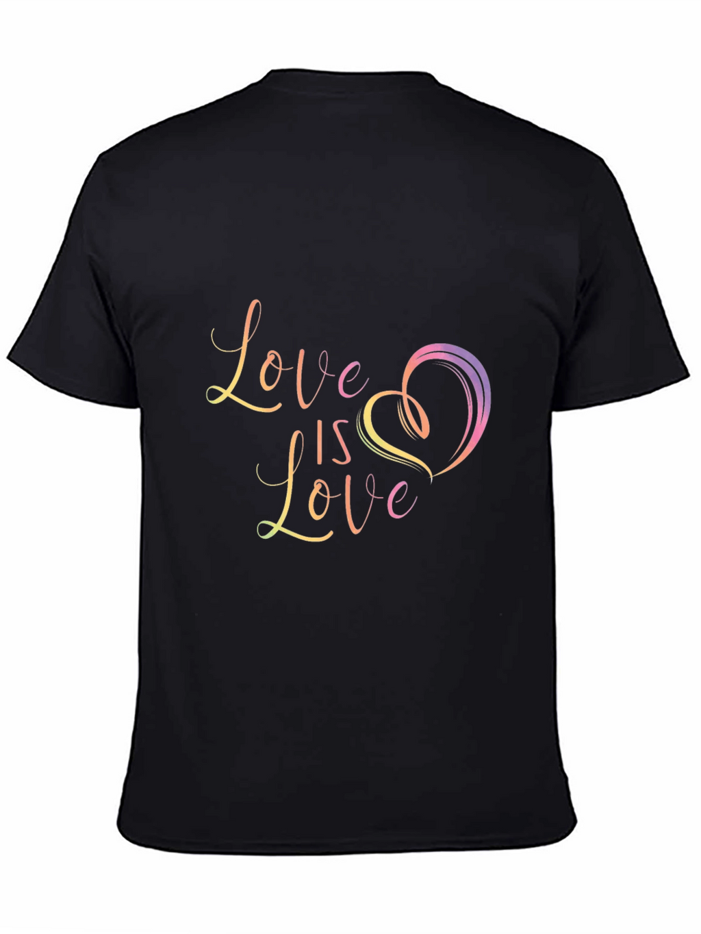 Love is Love Graphic Black T-Shirt