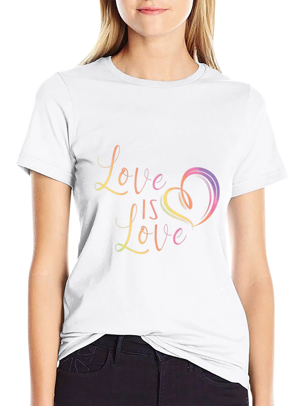 Love is Love Graphic Black T-Shirt