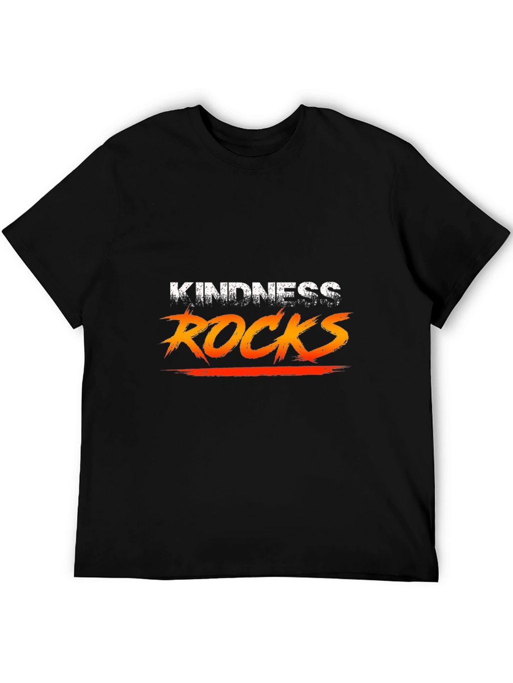 Kindness Rocks Graphic Tee - Black Casual T-Shirt