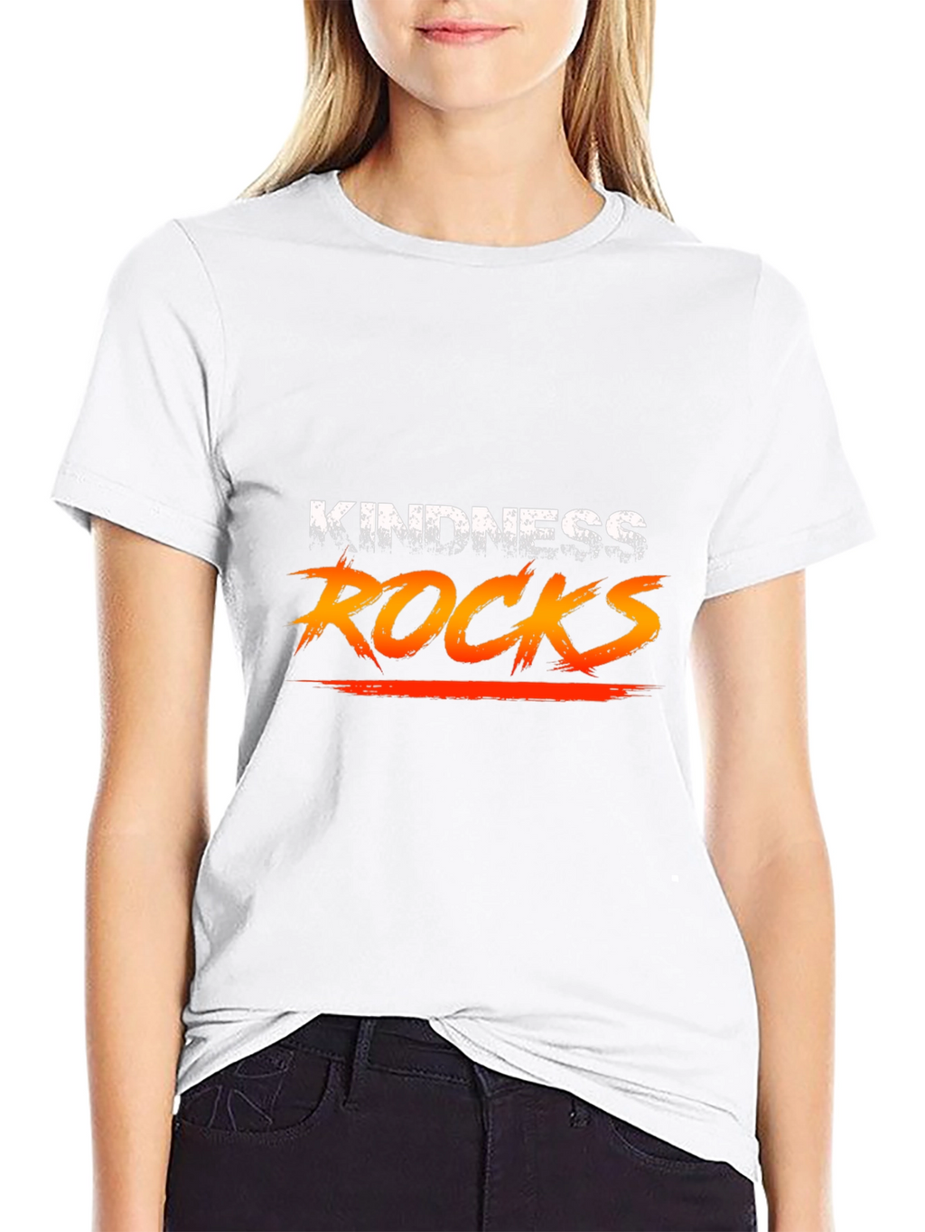 Kindness Rocks Graphic Tee - Black Casual T-Shirt