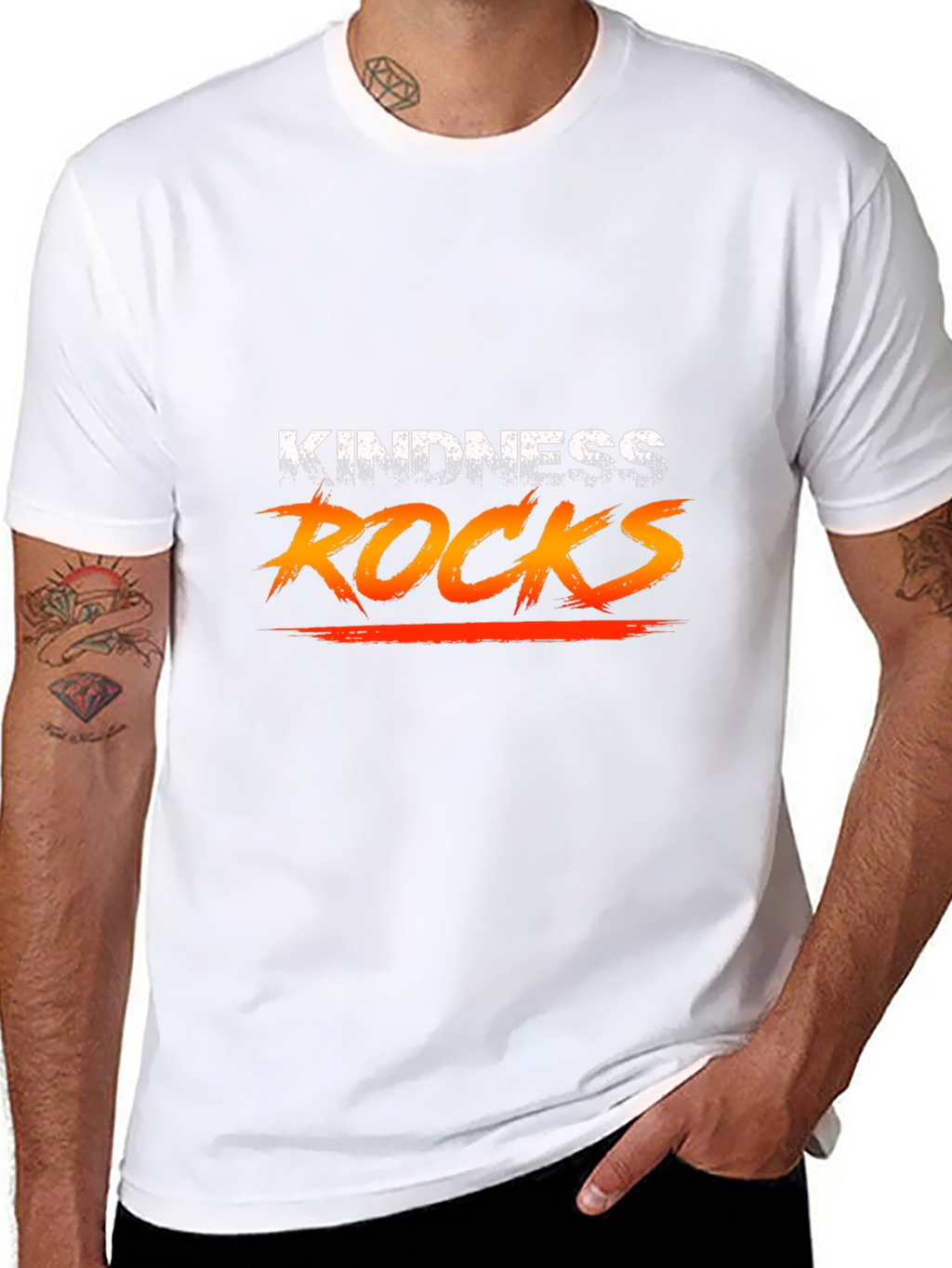 Kindness Rocks Graphic Tee - Black Casual T-Shirt