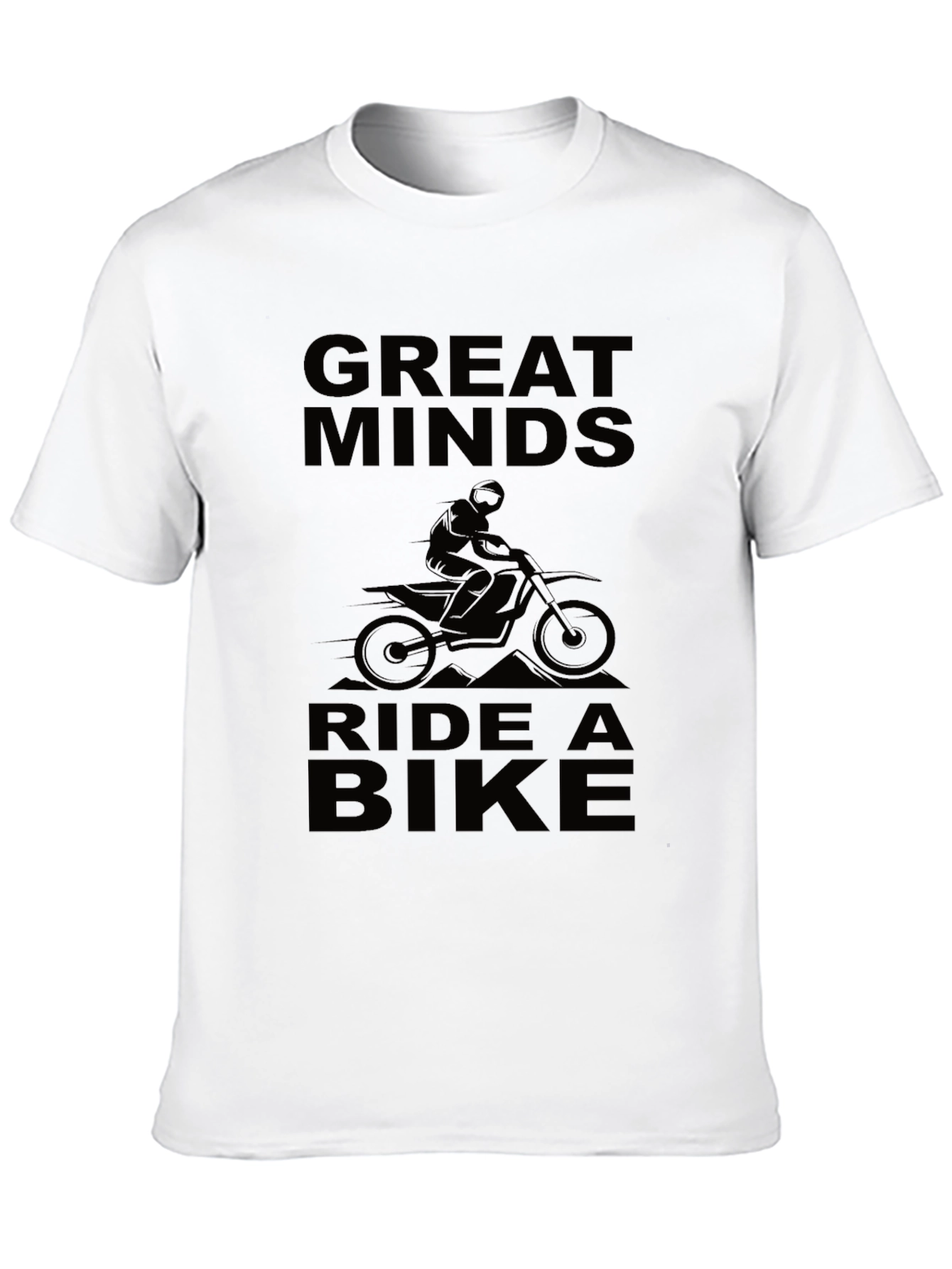 Great Minds Ride a Bike Black Graphic Tee