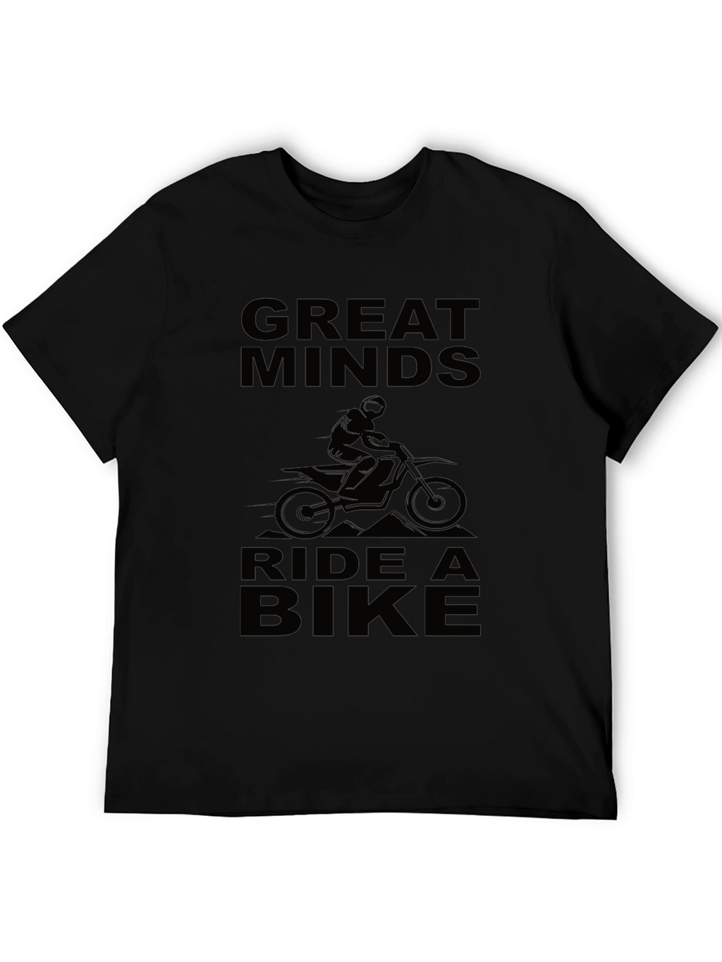 Great Minds Ride a Bike Black Graphic Tee