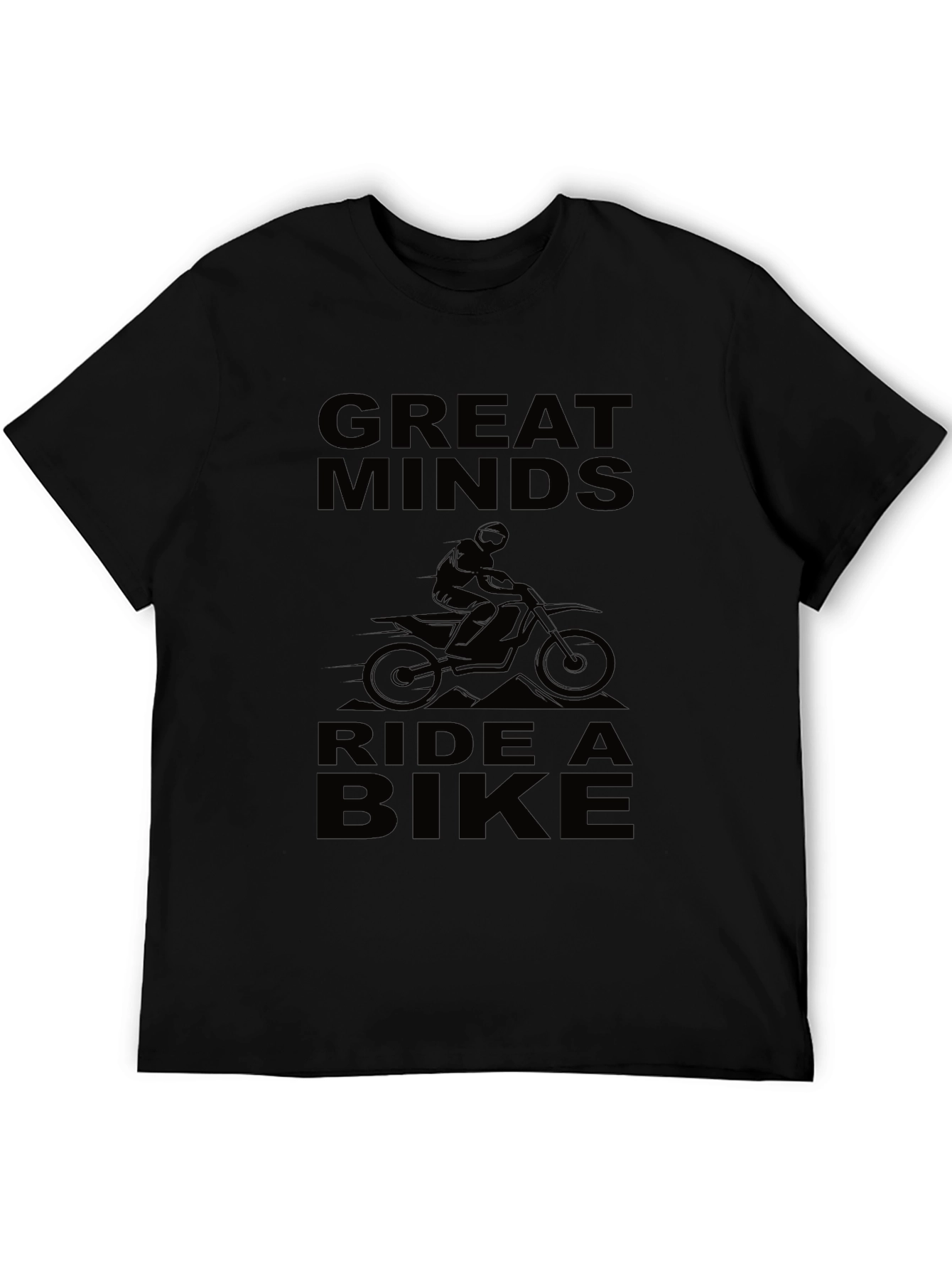 Great Minds Ride a Bike Black Graphic Tee