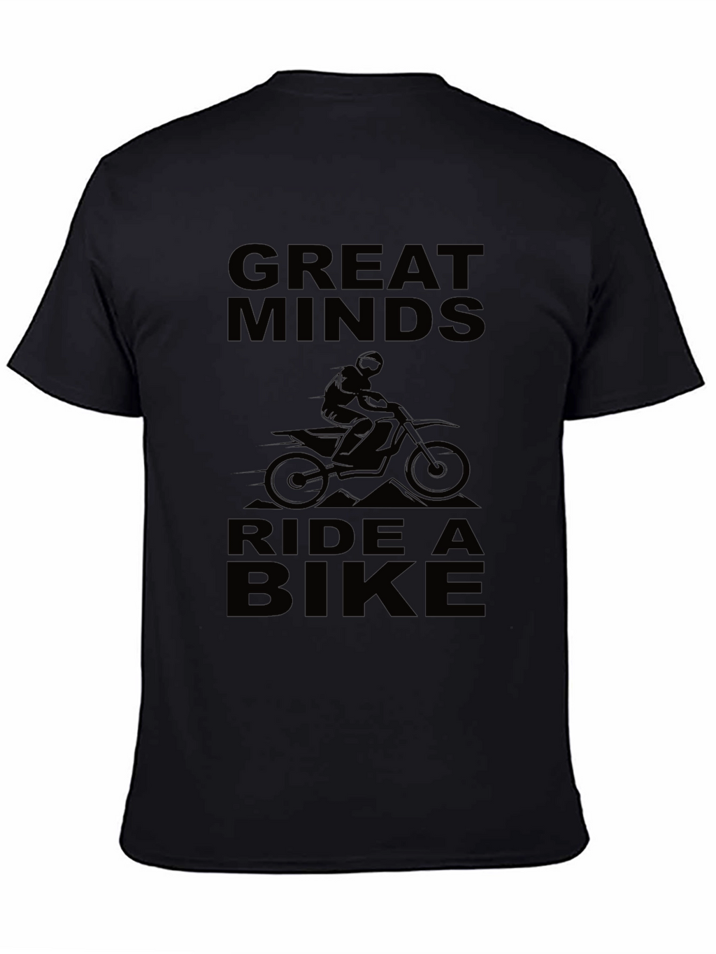 Great Minds Ride a Bike Black Graphic Tee