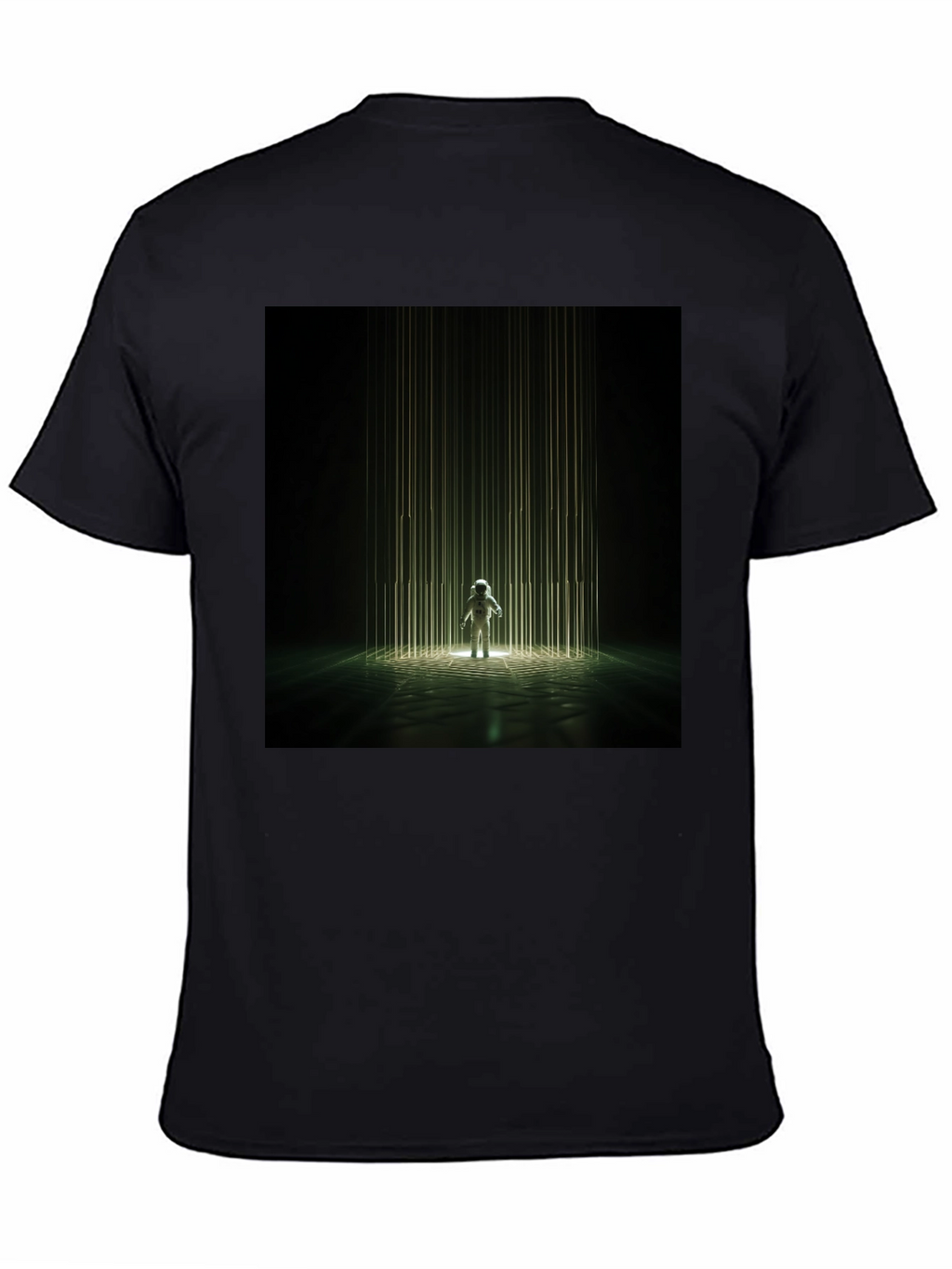 Astronaut Beam Black T-Shirt
