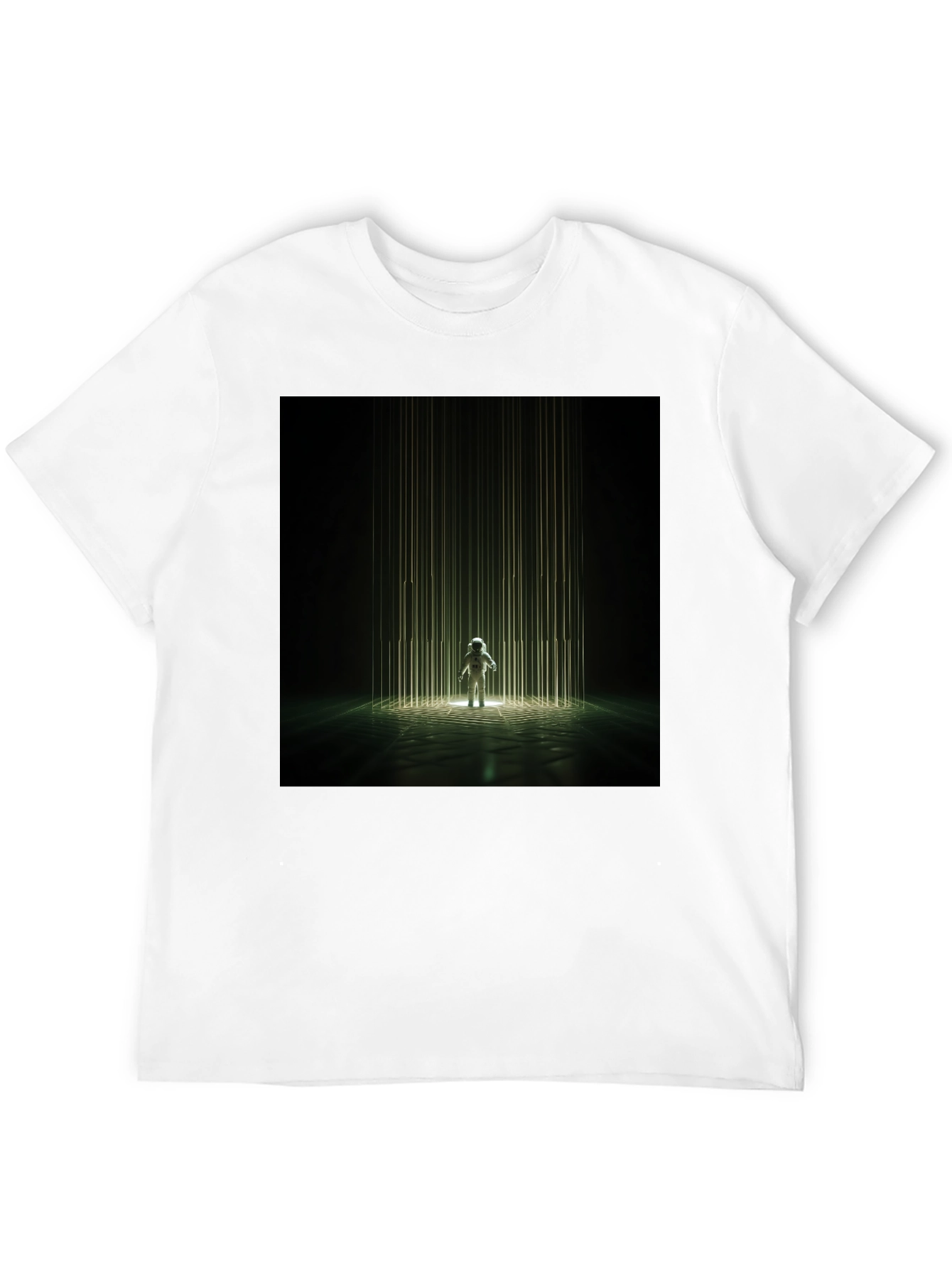 Astronaut Beam Black T-Shirt