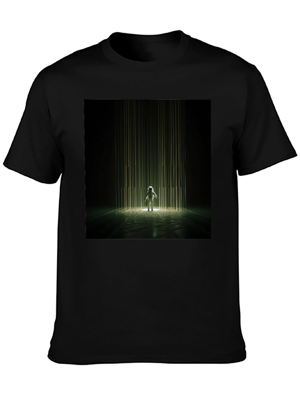 Astronaut Beam Black T-Shirt