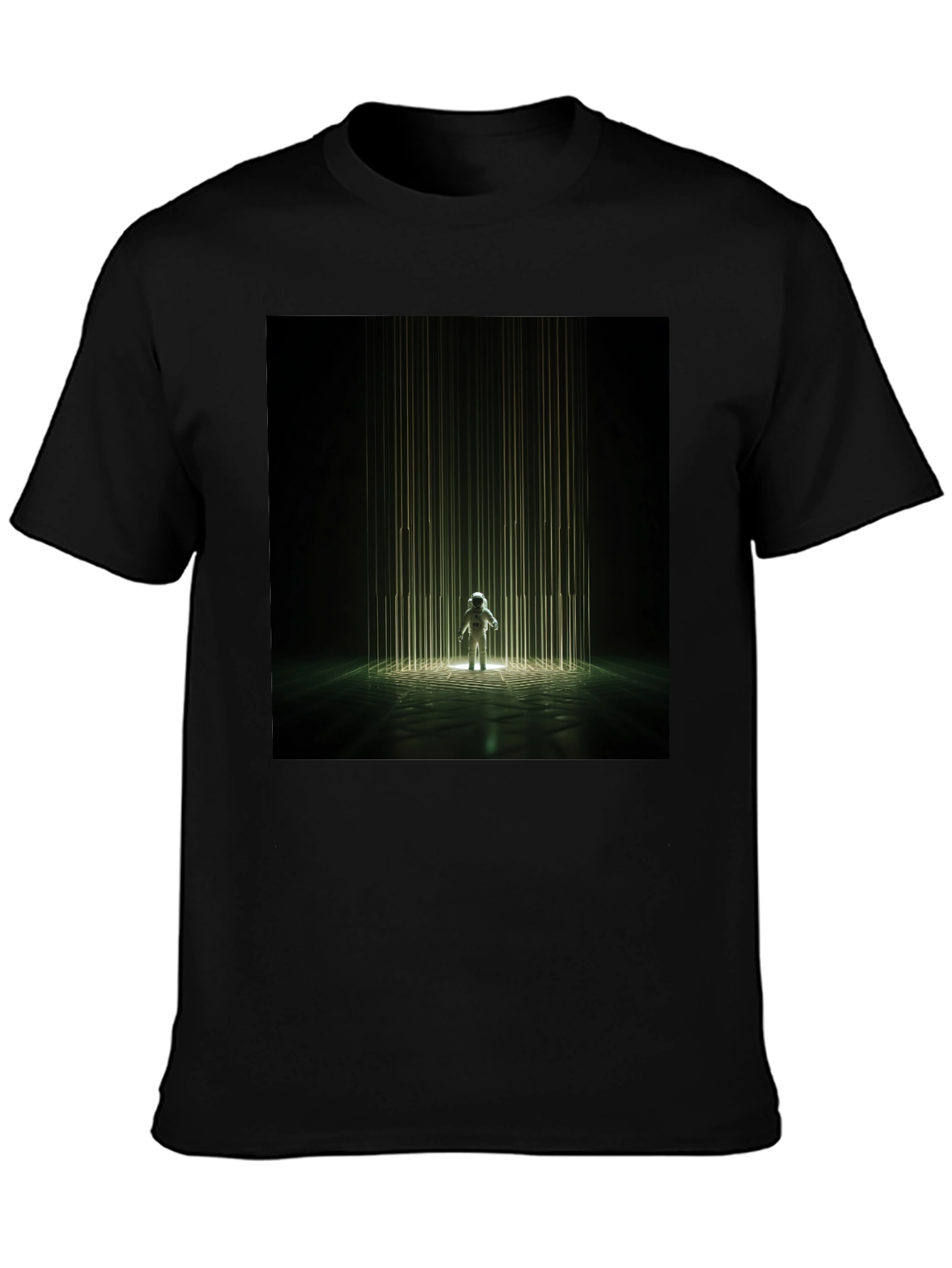 Astronaut Beam Black T-Shirt