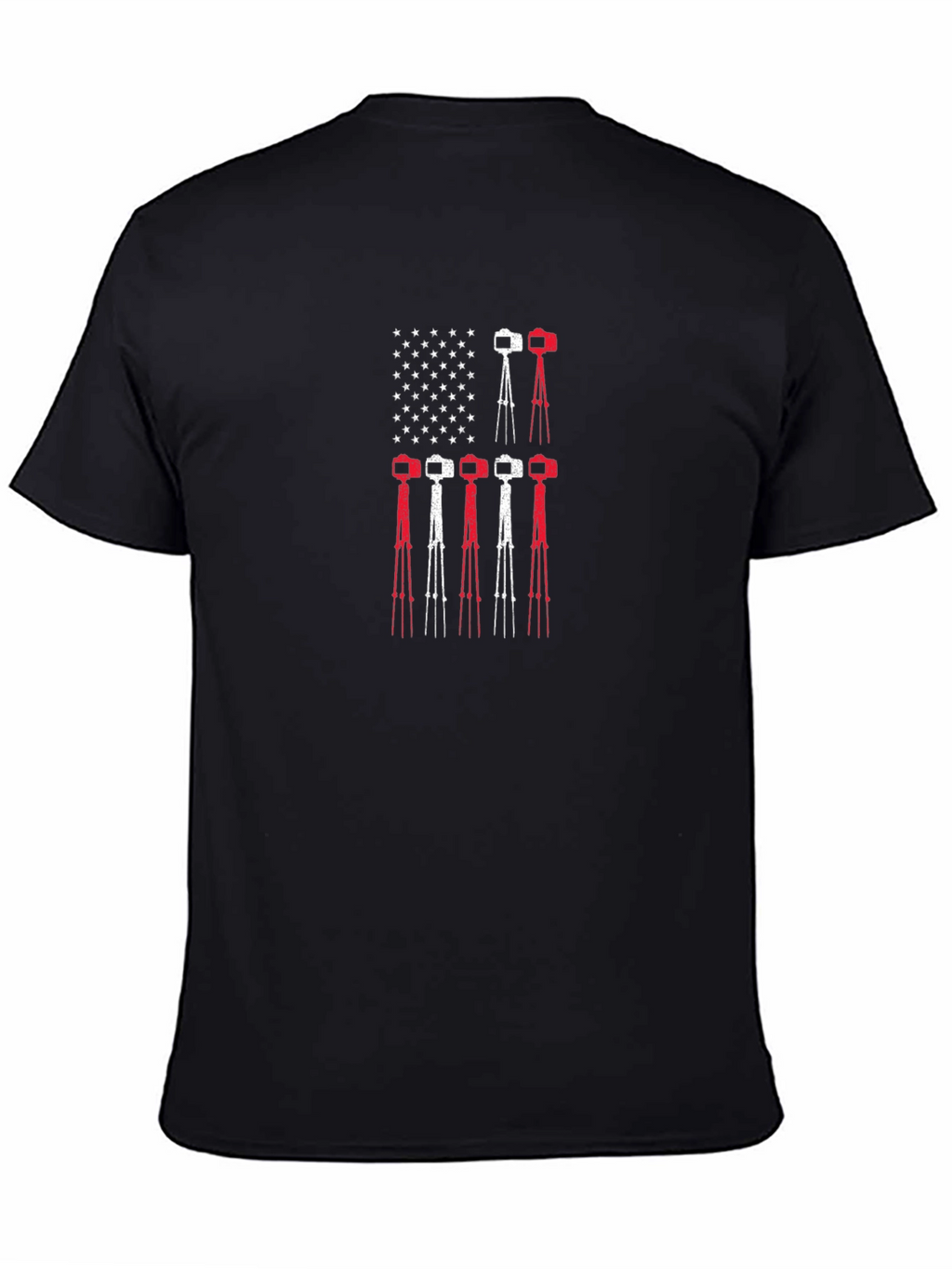 Photographer Flag Graphic Tee - Black