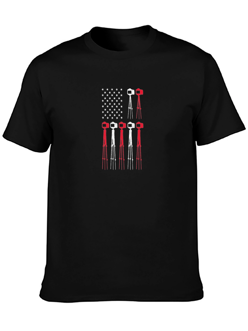 Photographer Flag Graphic Tee - Black