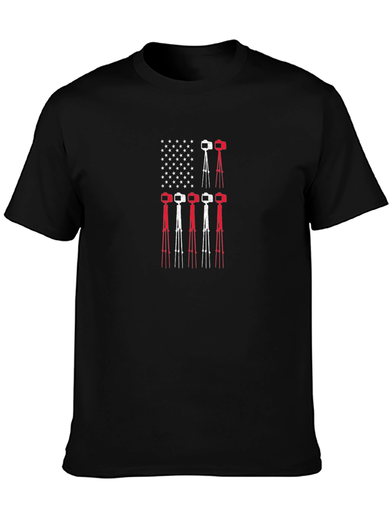 Photographer Flag Graphic Tee - Black