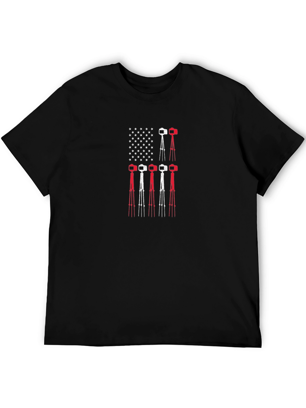 Photographer Flag Graphic Tee - Black