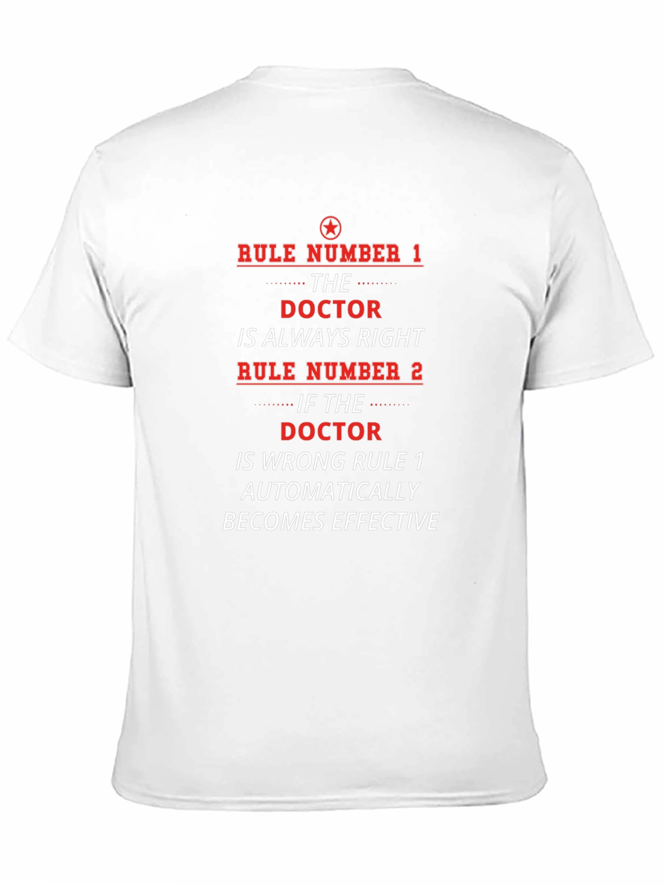 Doctor Rules T-Shirt - Always Right Medical Humor