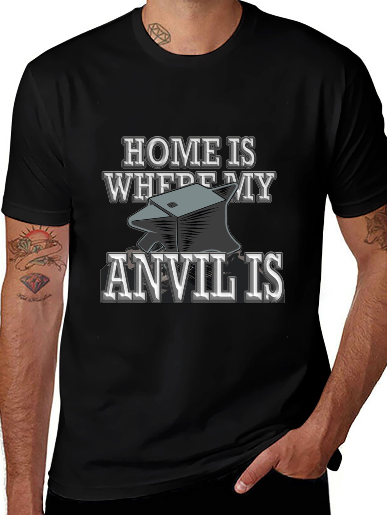 Home Is Where My Anvil Is T-Shirt Blacksmith Gift