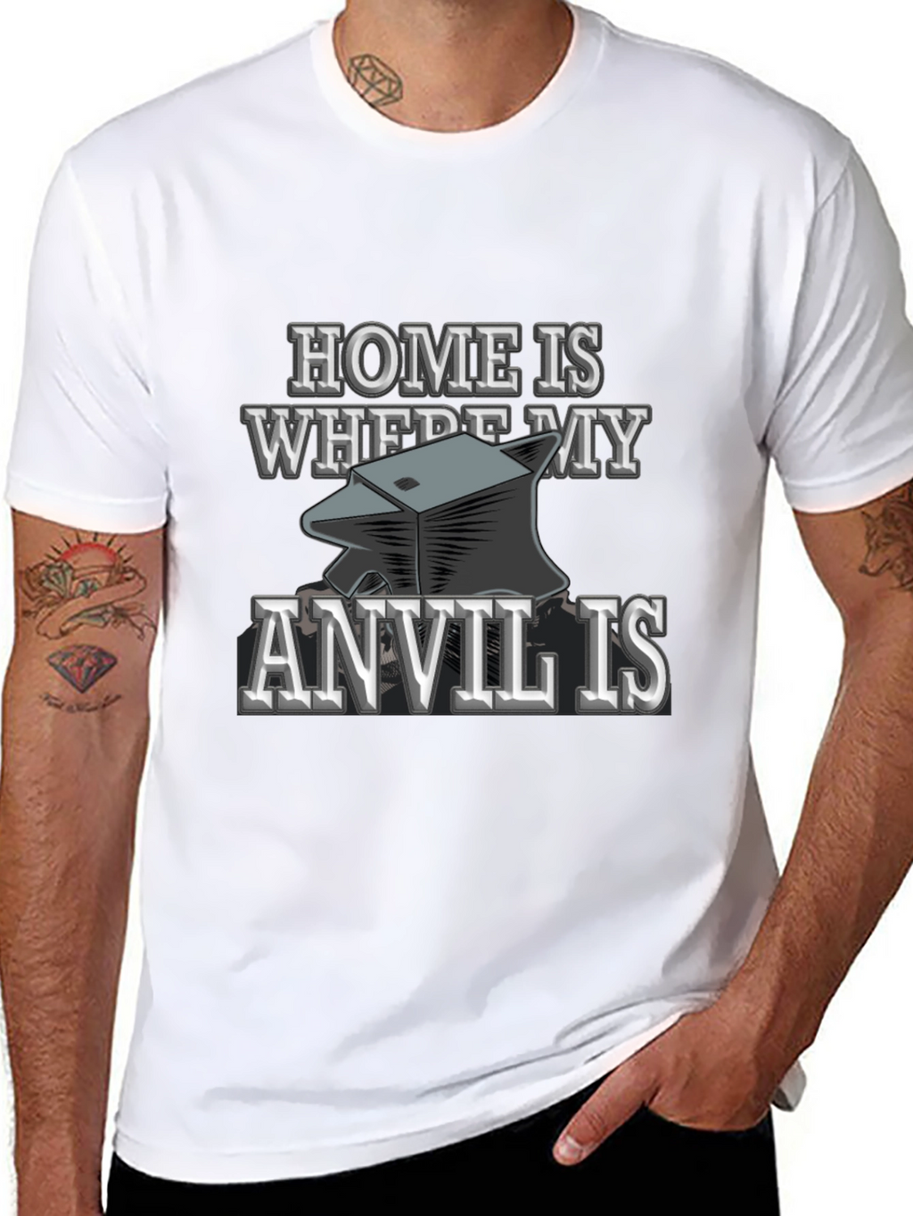 Home Is Where My Anvil Is T-Shirt Blacksmith Gift