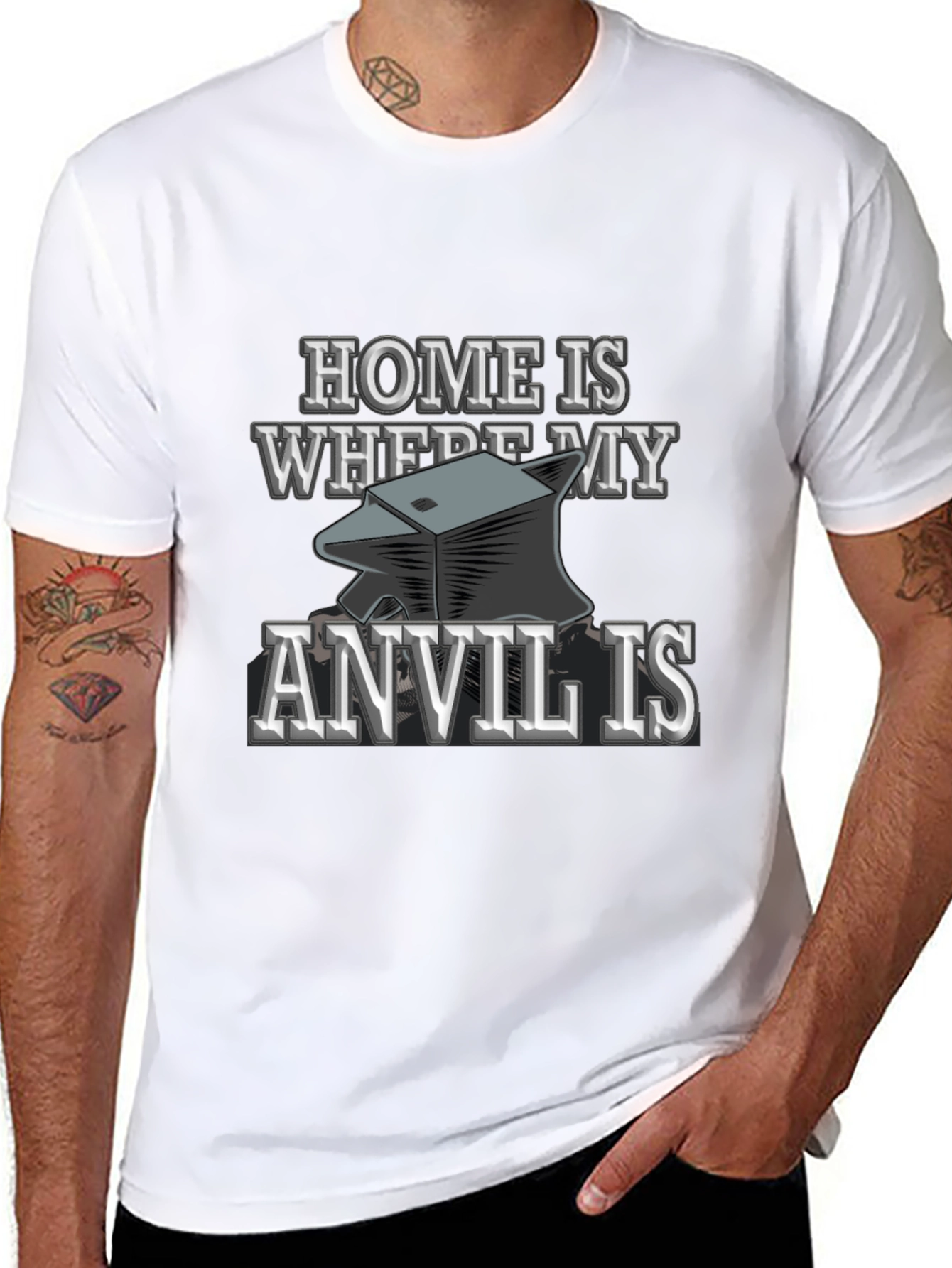 Home Is Where My Anvil Is T-Shirt Blacksmith Gift