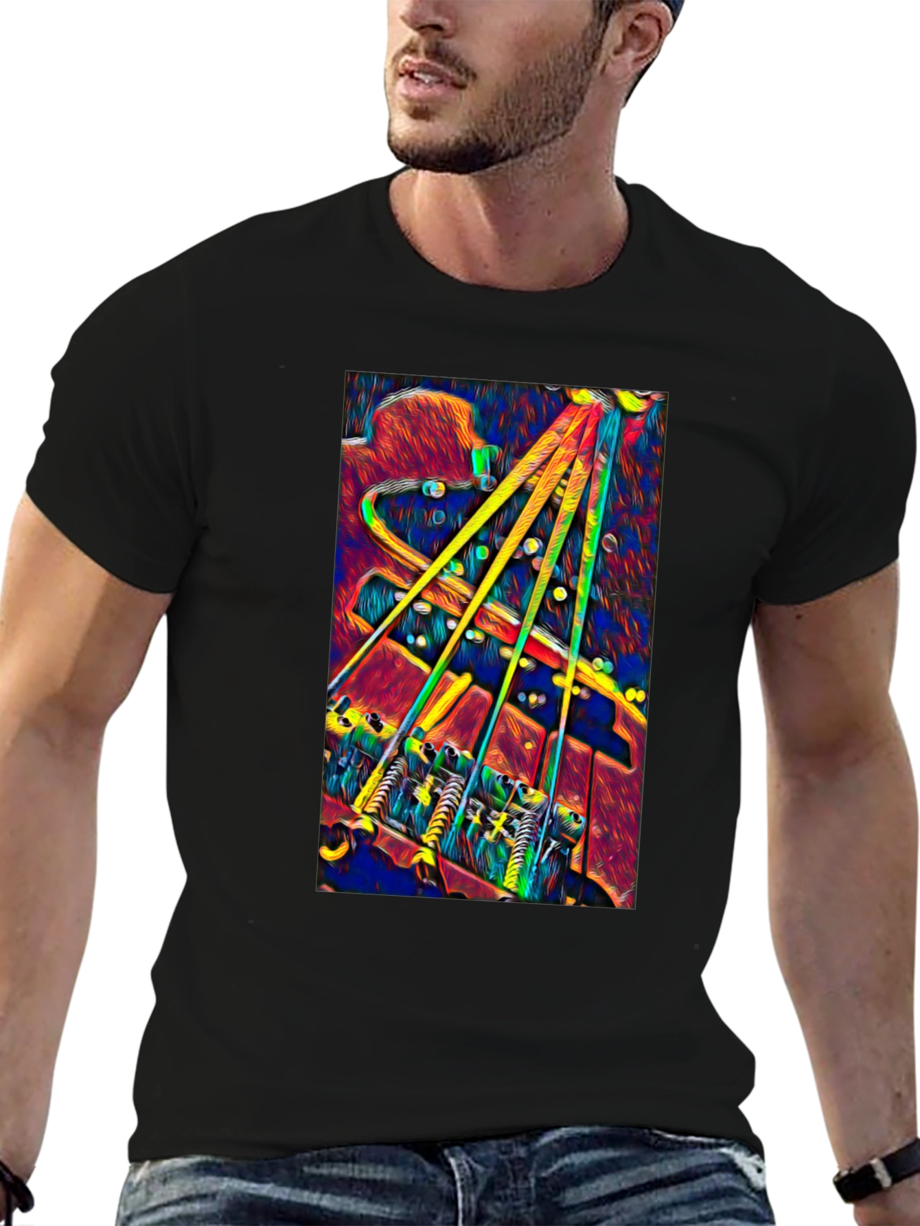 Psychedelic Bass Guitar T-Shirt