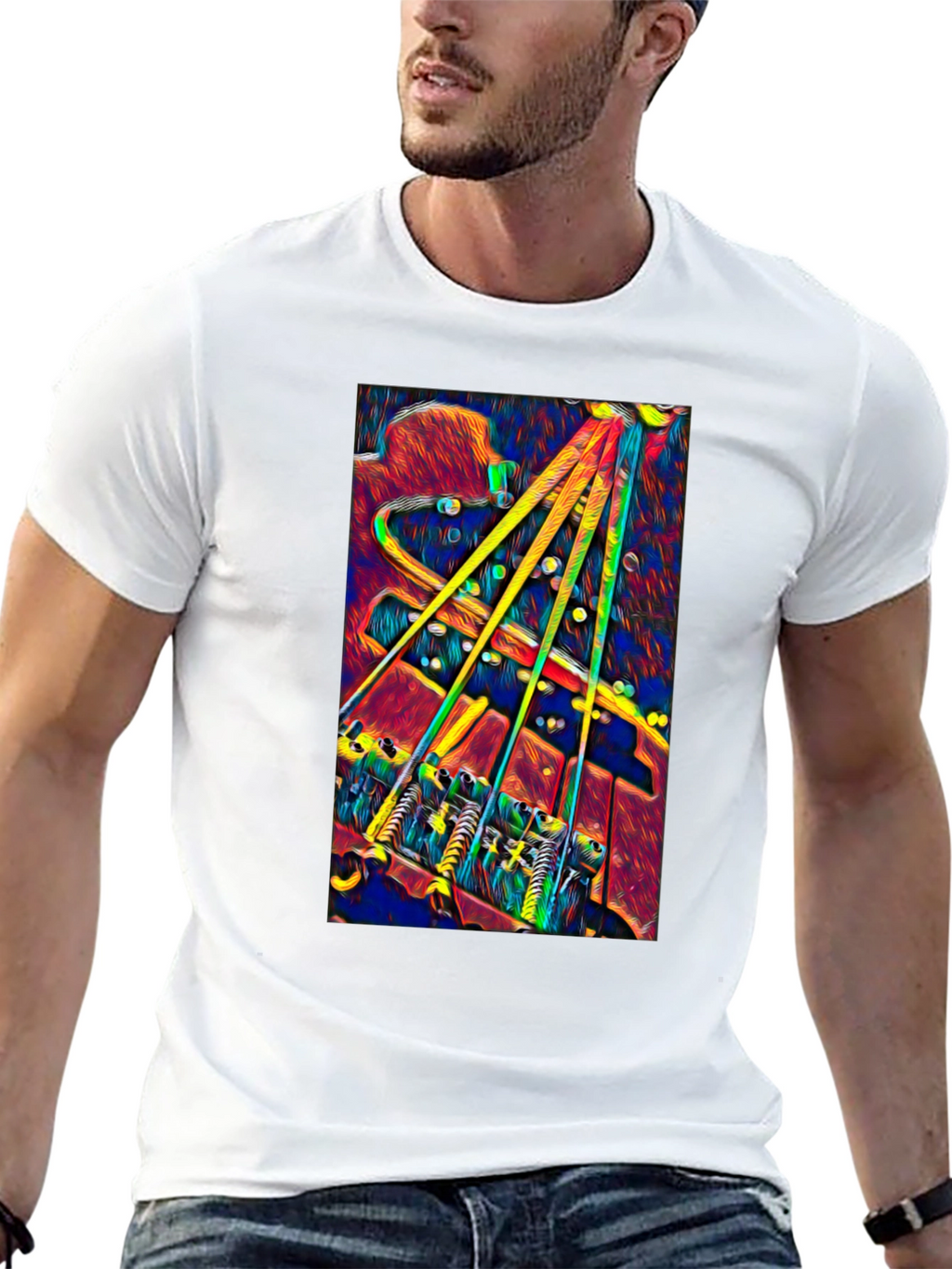 Psychedelic Bass Guitar T-Shirt