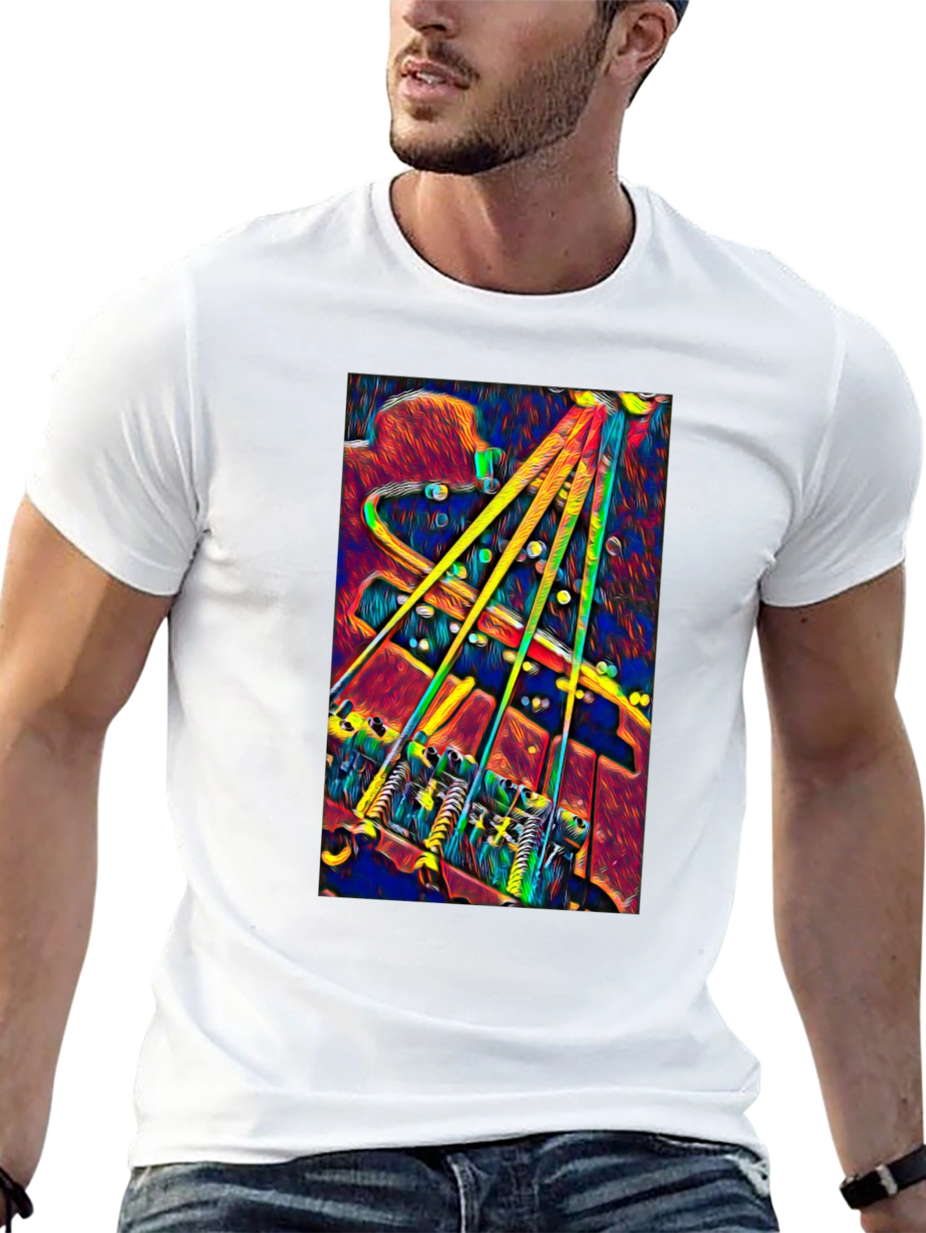 Psychedelic Bass Guitar T-Shirt