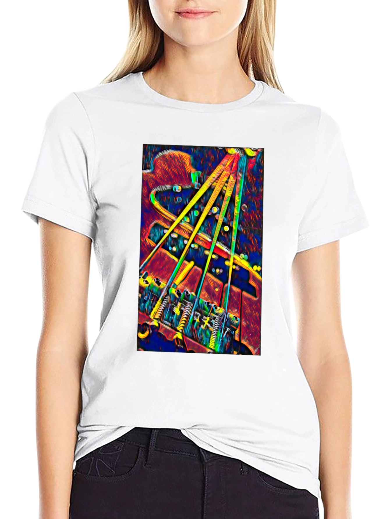 Psychedelic Bass Guitar T-Shirt
