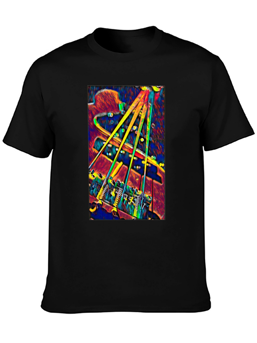 Psychedelic Bass Guitar T-Shirt