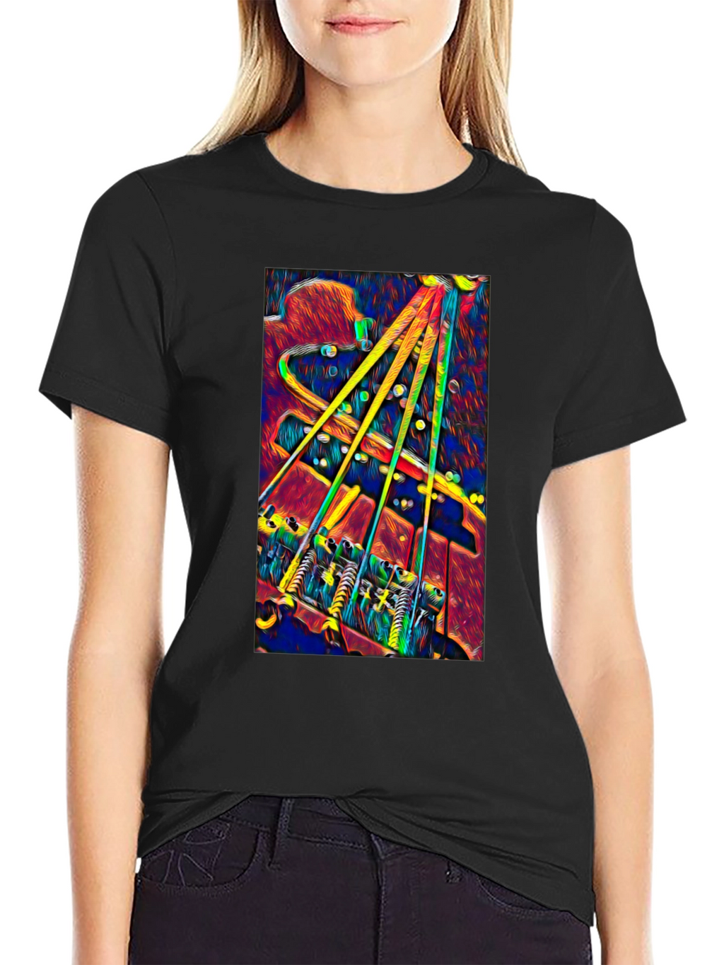 Psychedelic Bass Guitar T-Shirt