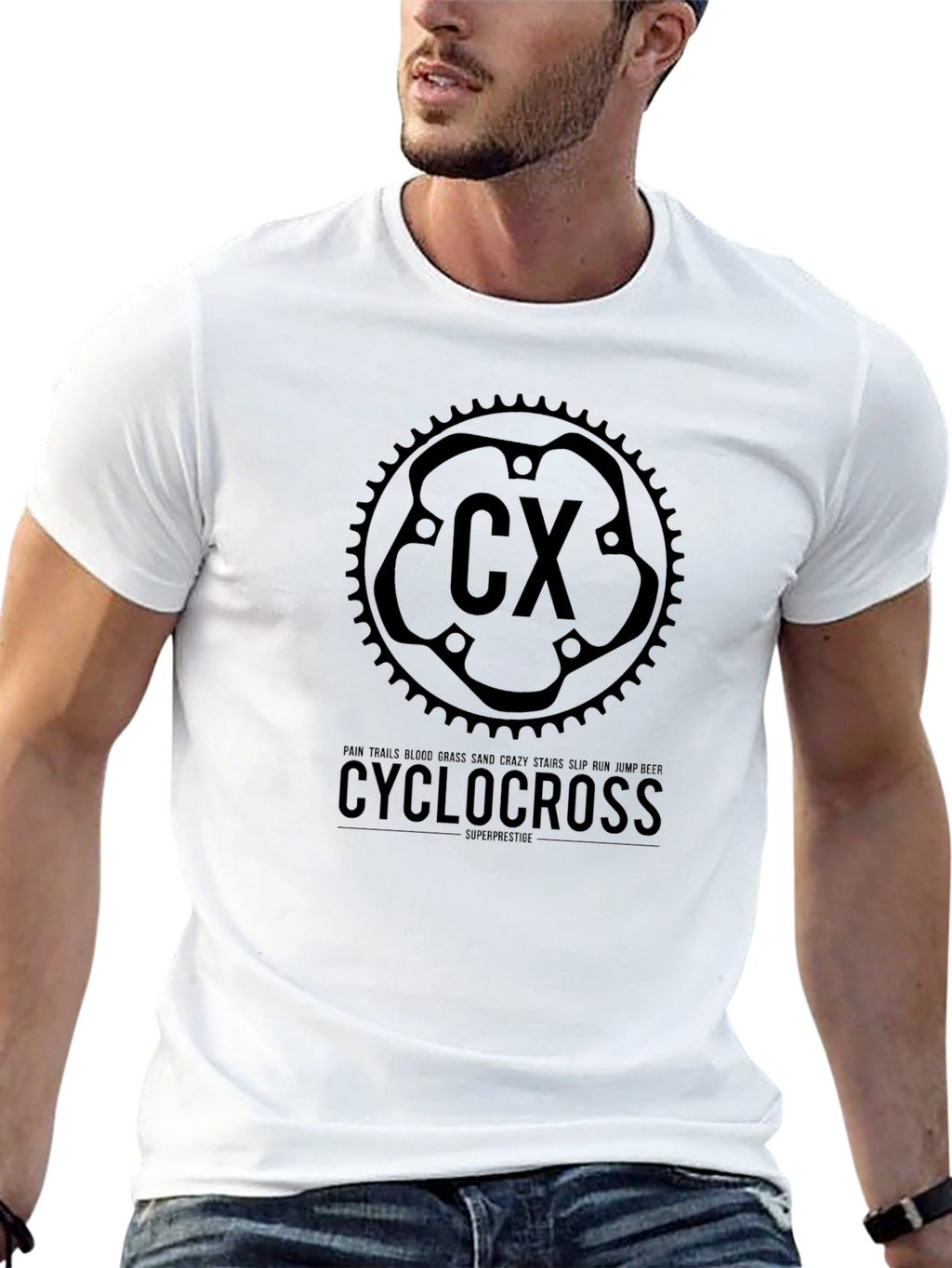 Cyclocross Graphic Tee - Black Casual T-Shirt