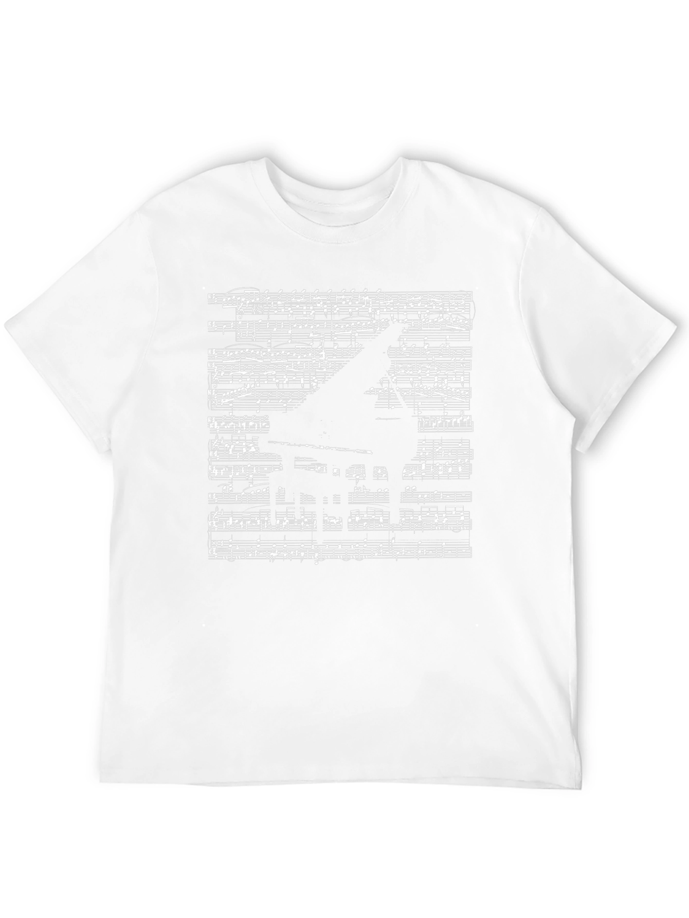 Musical Piano Sheet Music Graphic T-Shirt