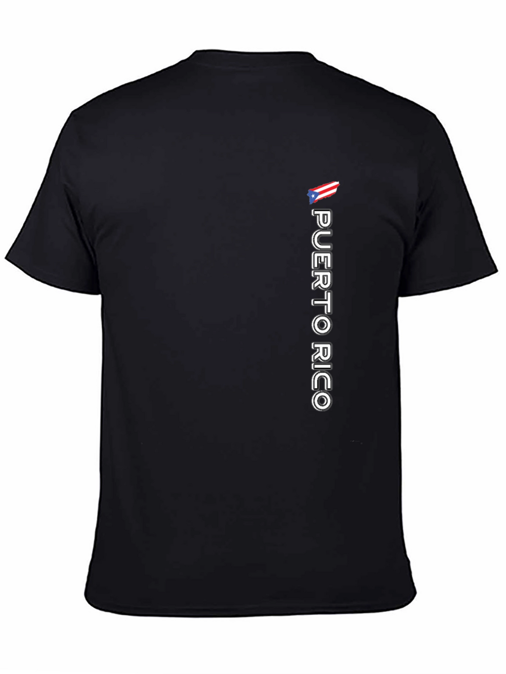 Puerto Rico Flag Graphic Tee - Black Casual Shirt