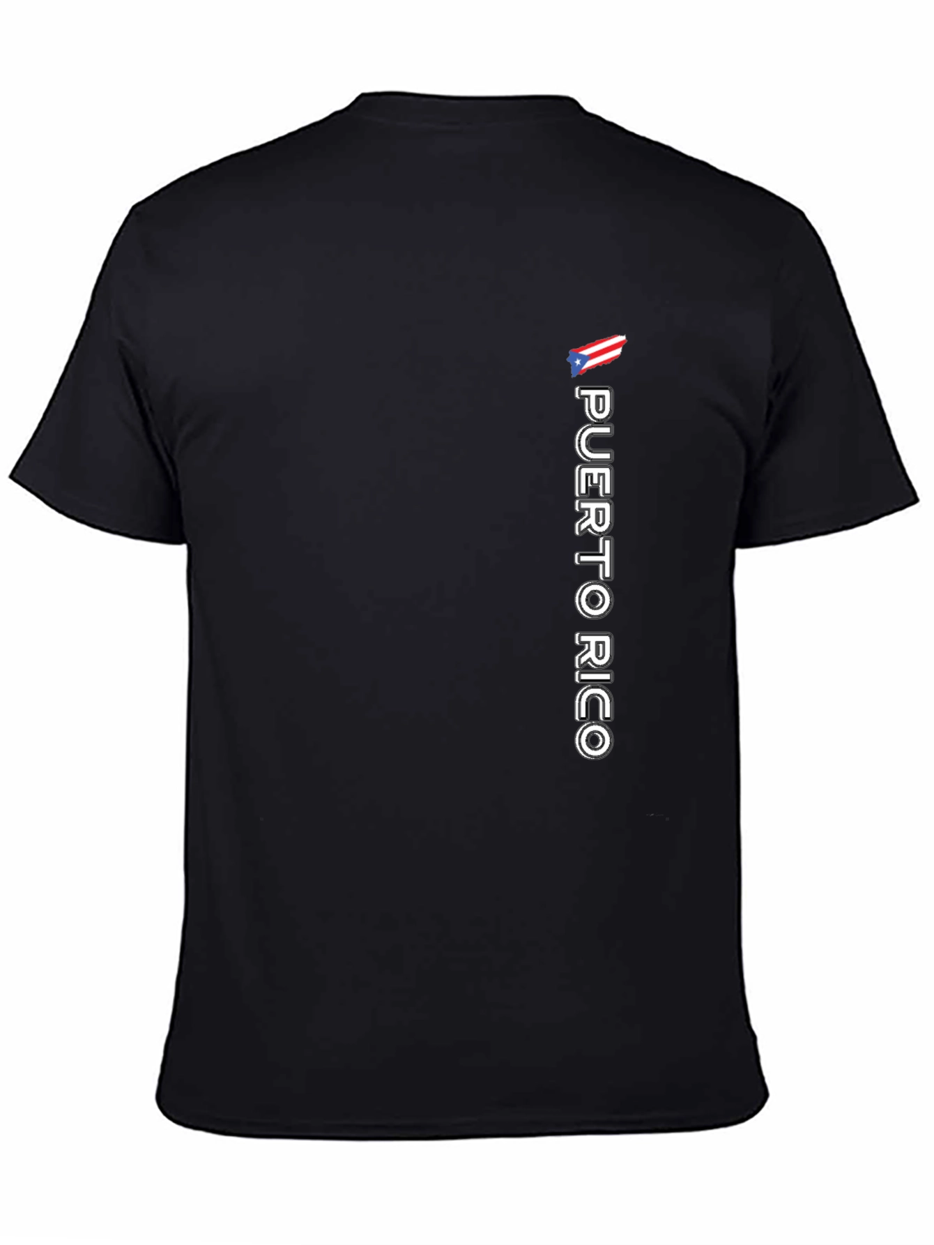 Puerto Rico Flag Graphic Tee - Black Casual Shirt