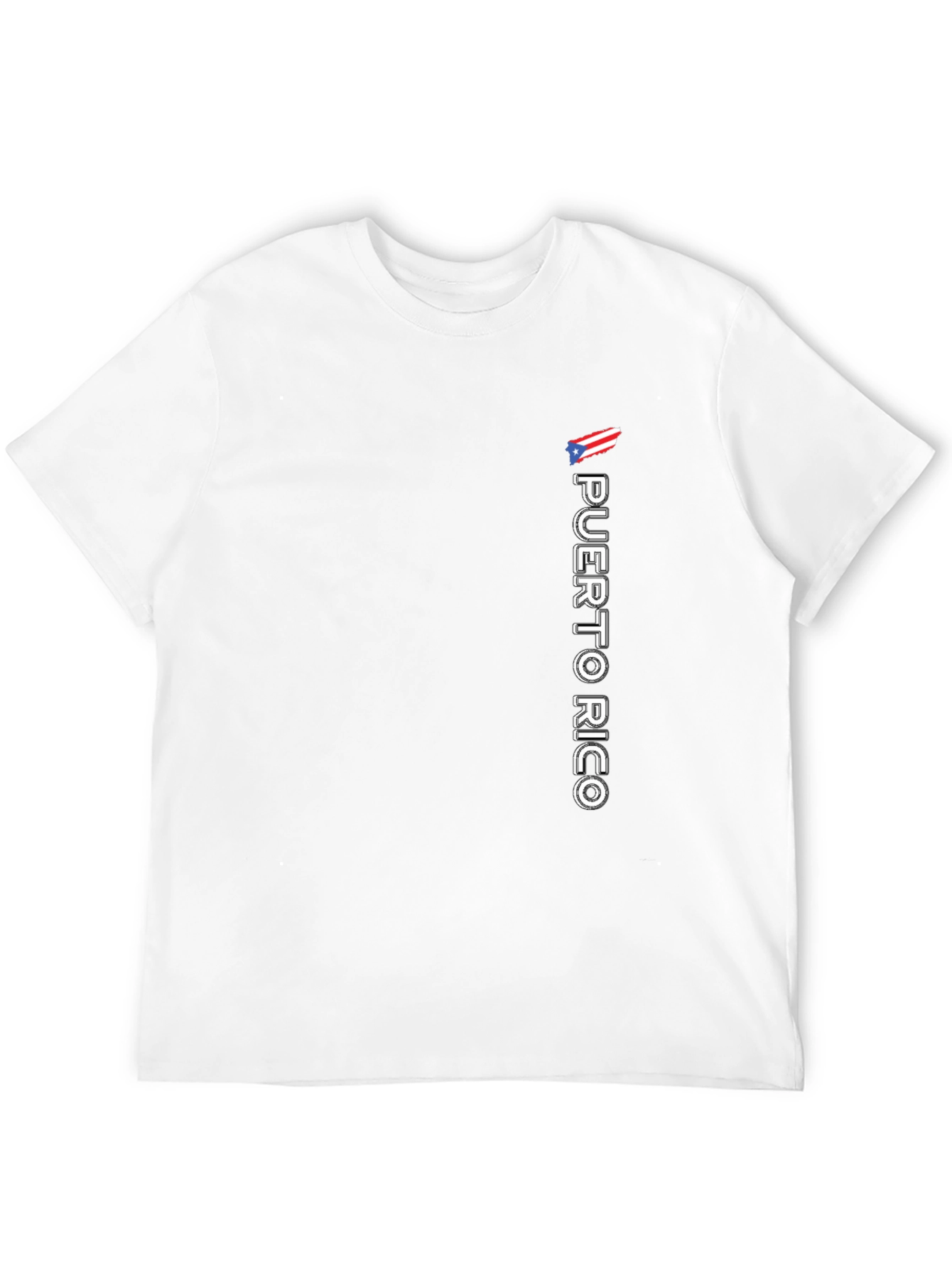Puerto Rico Flag Graphic Tee - Black Casual Shirt