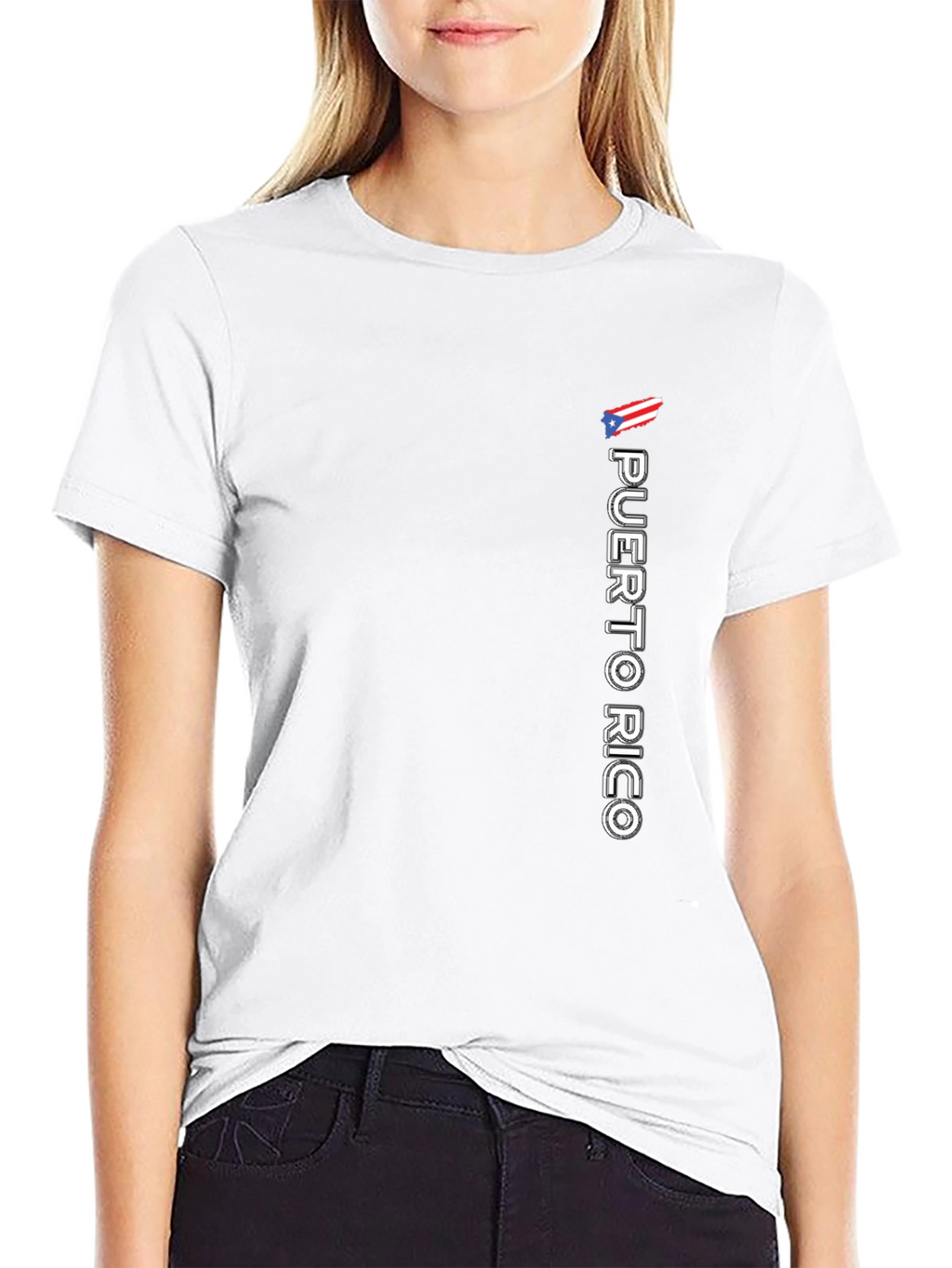 Puerto Rico Flag Graphic Tee - Black Casual Shirt