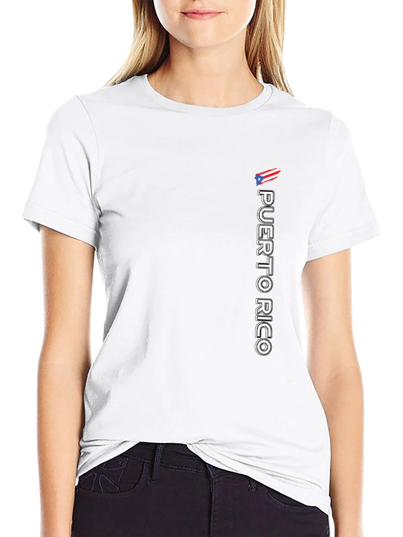 Puerto Rico Flag Graphic Tee - Black Casual Shirt