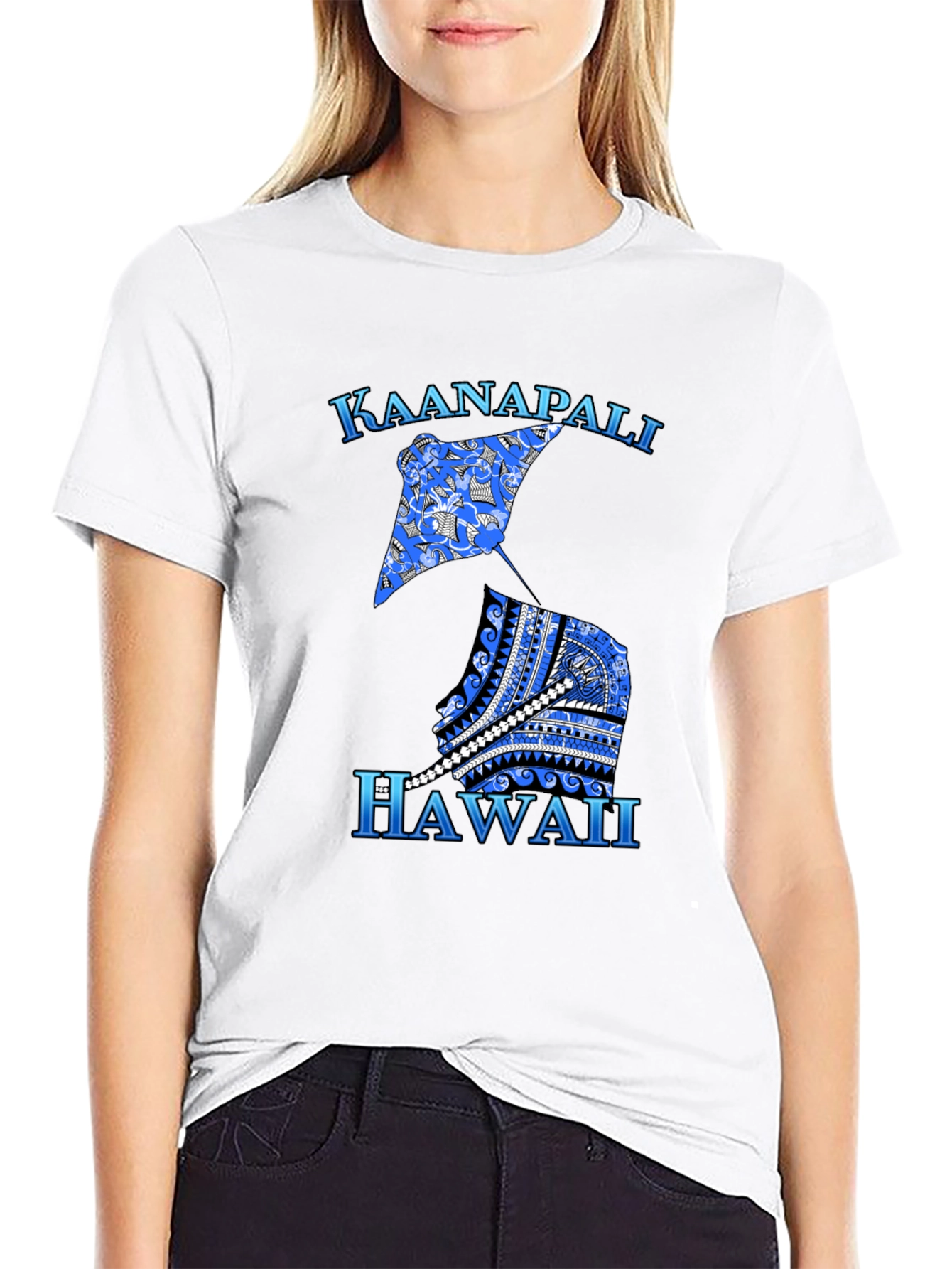 Kaanapali Hawaii Stingray Graphic T-Shirt
