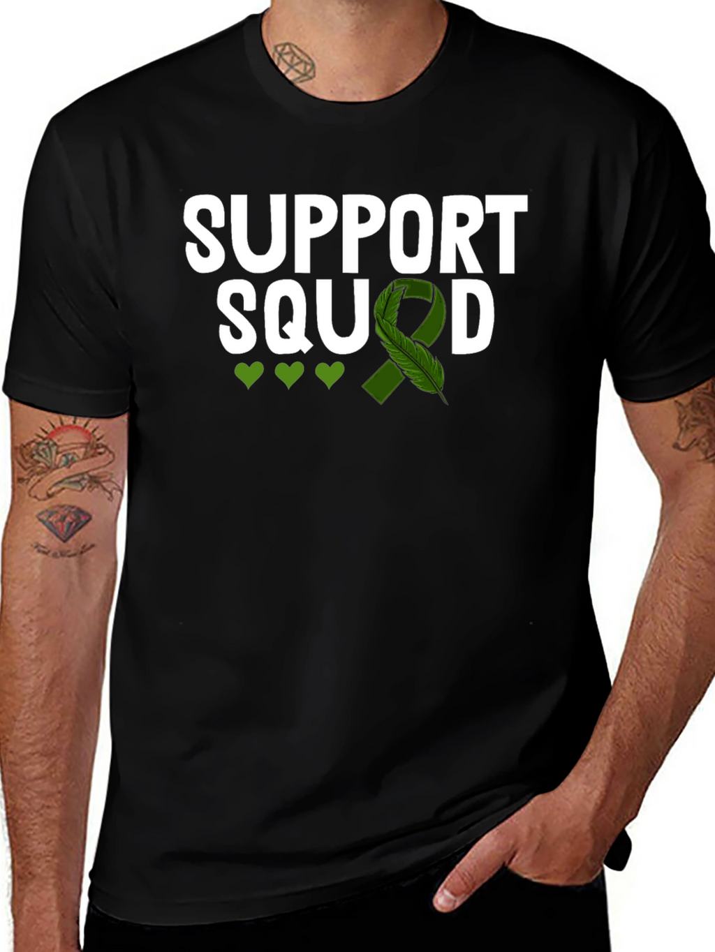 Support Squad Green Ribbon Awareness T-Shirt