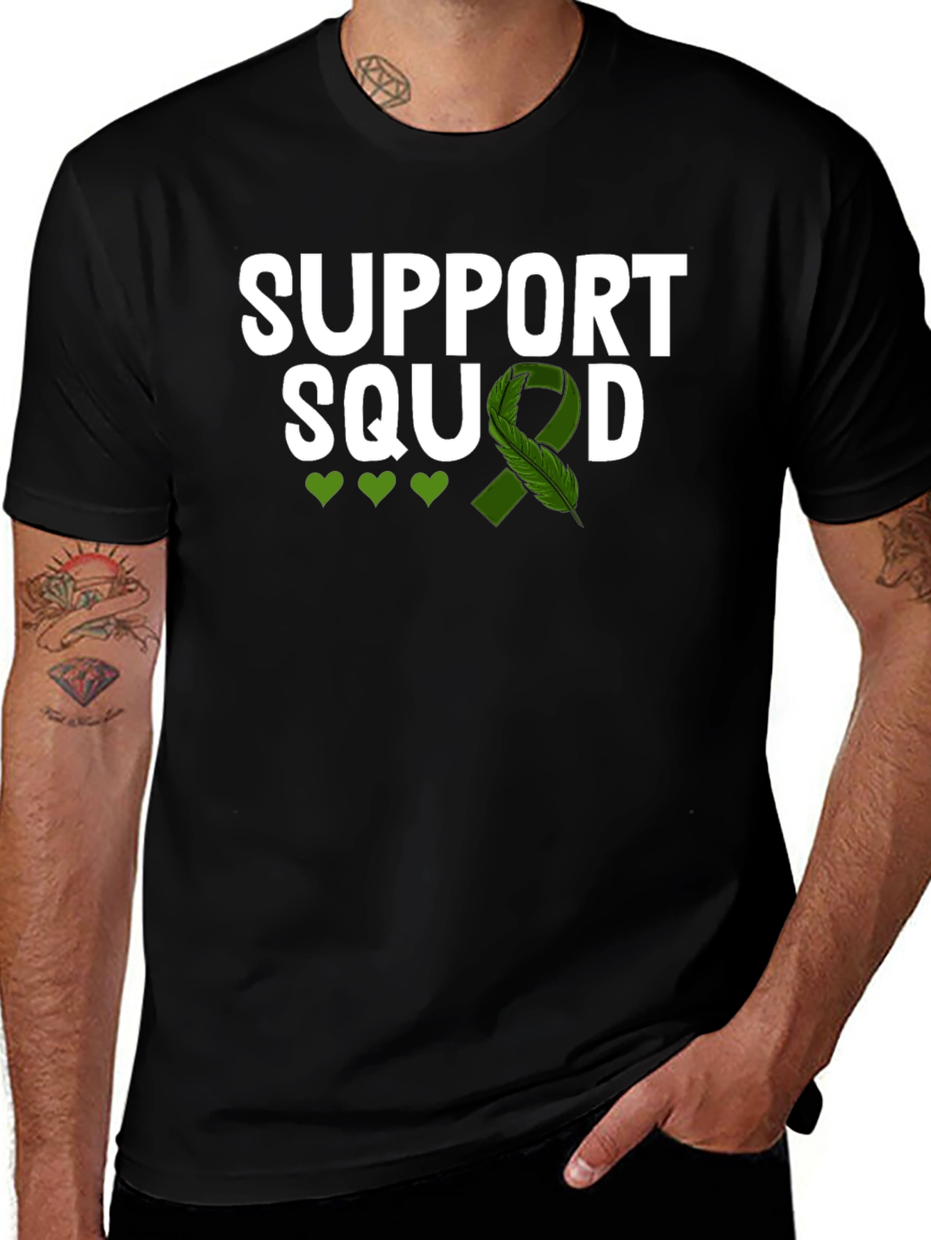 Support Squad Green Ribbon Awareness T-Shirt