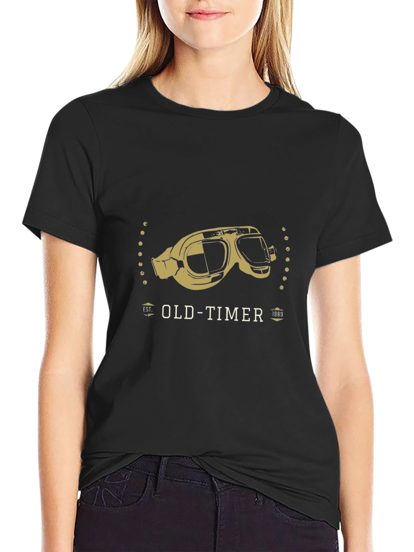 Vintage Style Old-Timer Goggles Graphic T-Shirt
