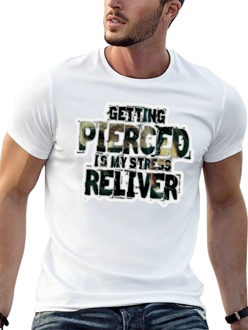 Getting Pierced Stress Reliever T-Shirt