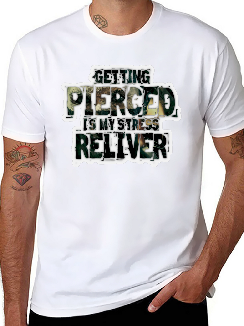 Getting Pierced Stress Reliever T-Shirt
