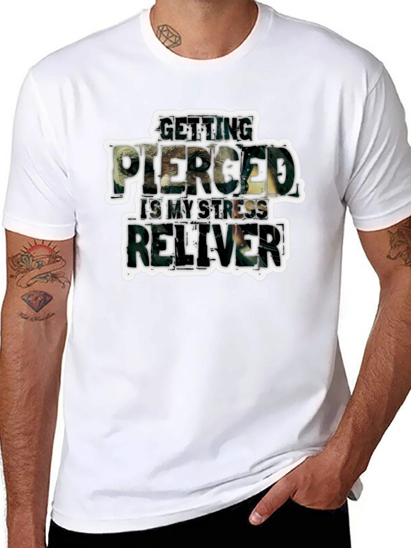 Getting Pierced Stress Reliever T-Shirt