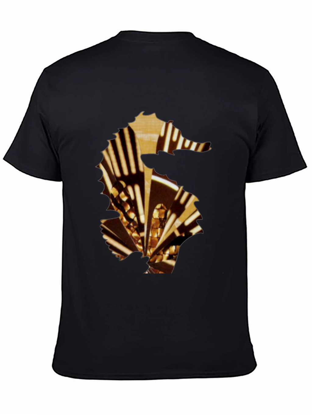 Black Seahorse Graphic Tee - Stylish Mens T-Shirt