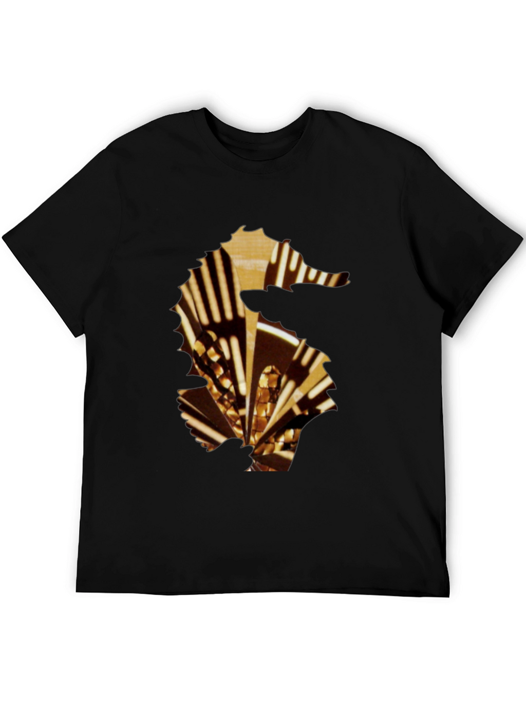 Black Seahorse Graphic Tee - Stylish Mens T-Shirt